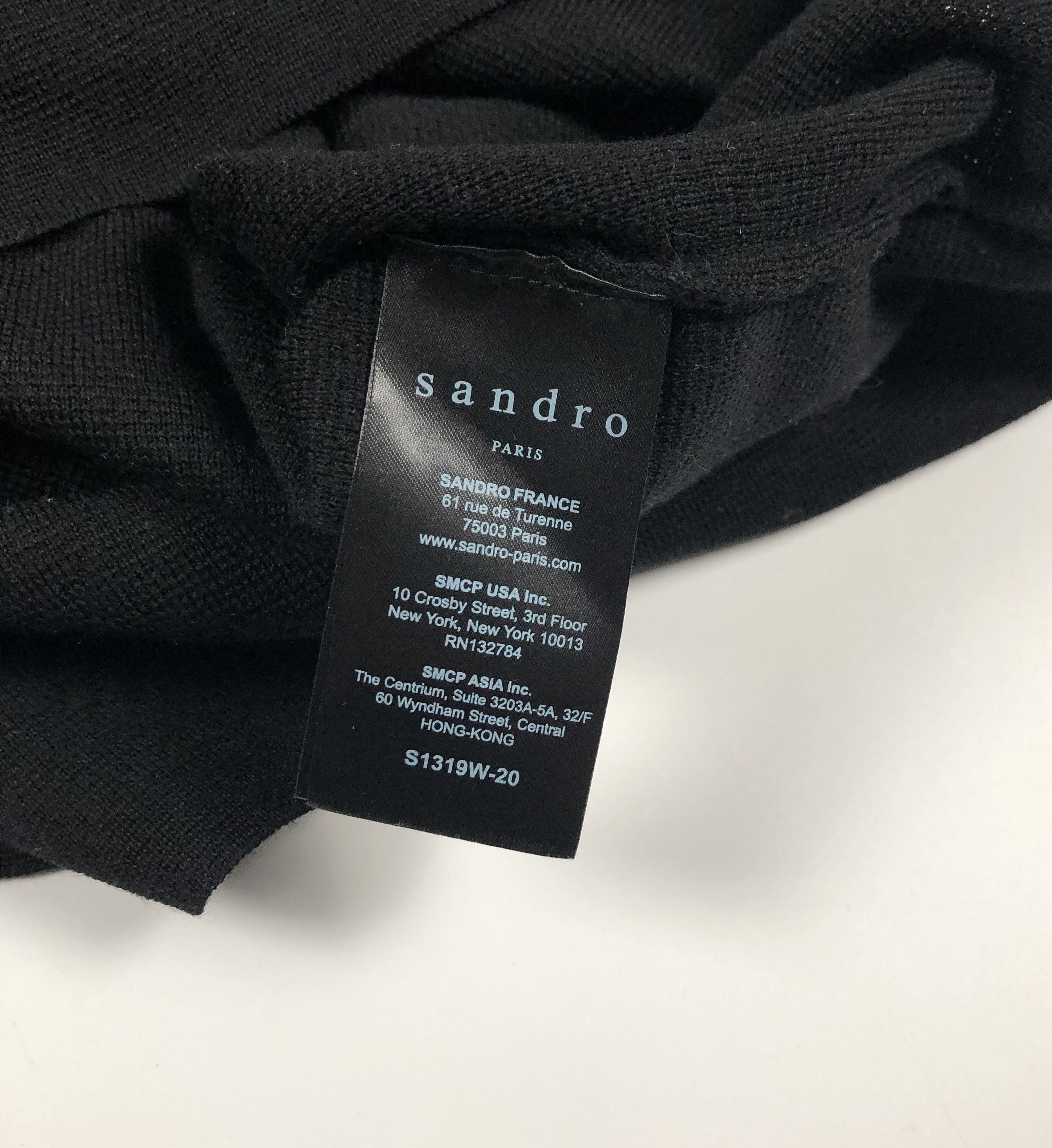 Sandro Sandro Paris Leather Pocket Merino Sweater Size US L / EU 52-54 / 3 - 5 Thumbnail