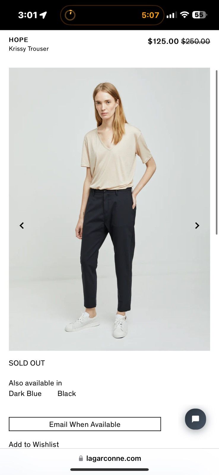 Hope Hope Stockholm New “Krissy” Trouser Wool Blend Dark Navy Size 27" / US 4 / IT 40 - 2 Thumbnail