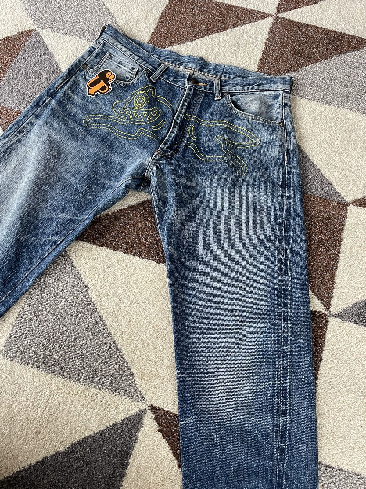 Billionaire Boys Club OG BBC Ice Cream Running Dog Denim Jeans Size US 30 / EU 46 - 3 Thumbnail