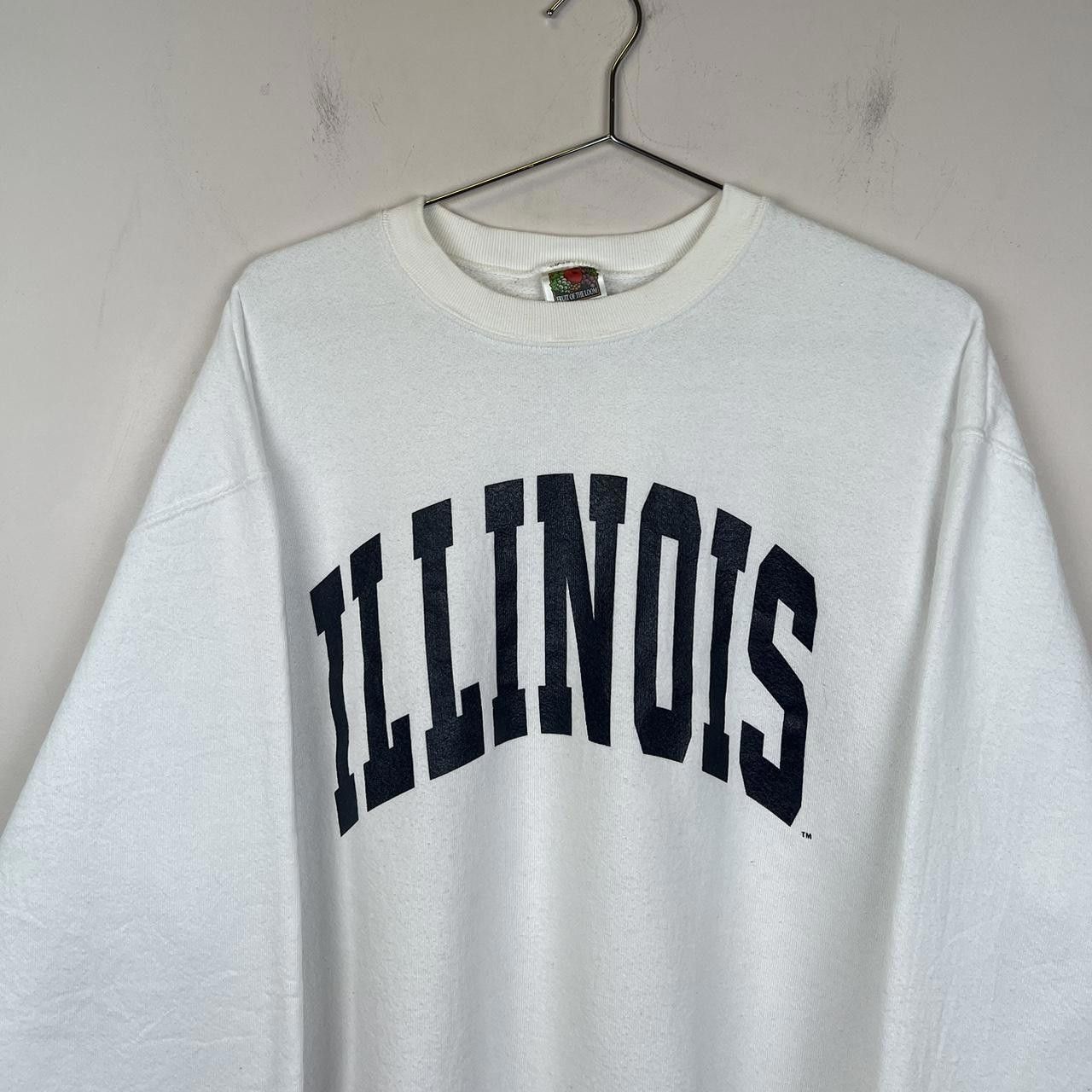 Designer Vintage Illinois State Crewneck Sweatshirt size XL 90s Size US XL / EU 56 / 4 - 2 Thumbnail