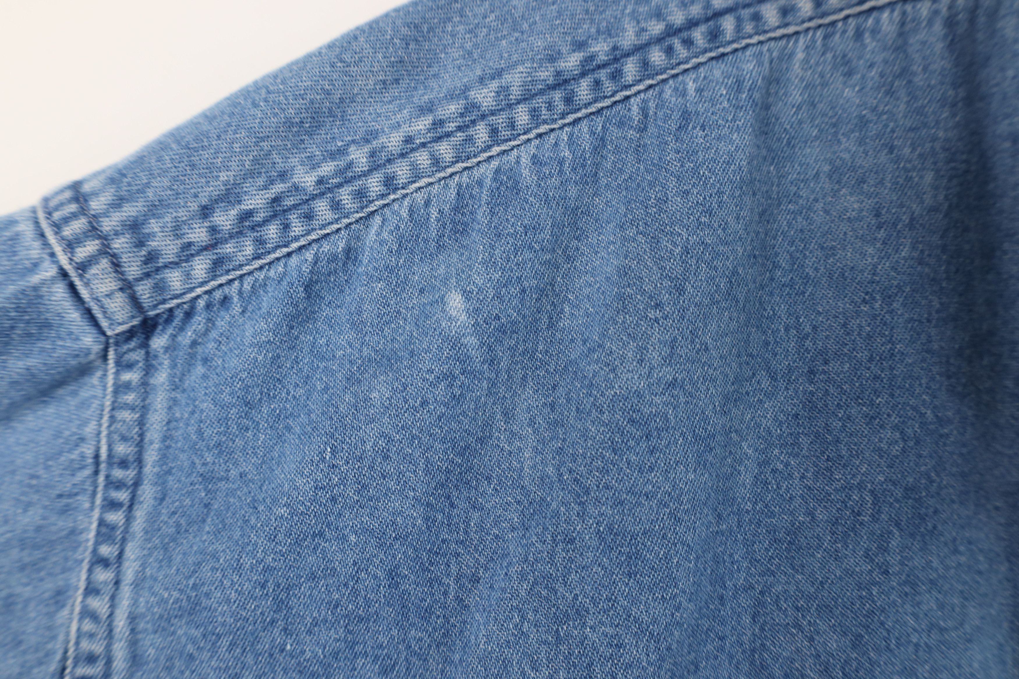 Vintage Vintage 90s Y2K Streetwear Denim Jean Collared Button Shirt Size US XXL / EU 58 / 5 - 4 Thumbnail