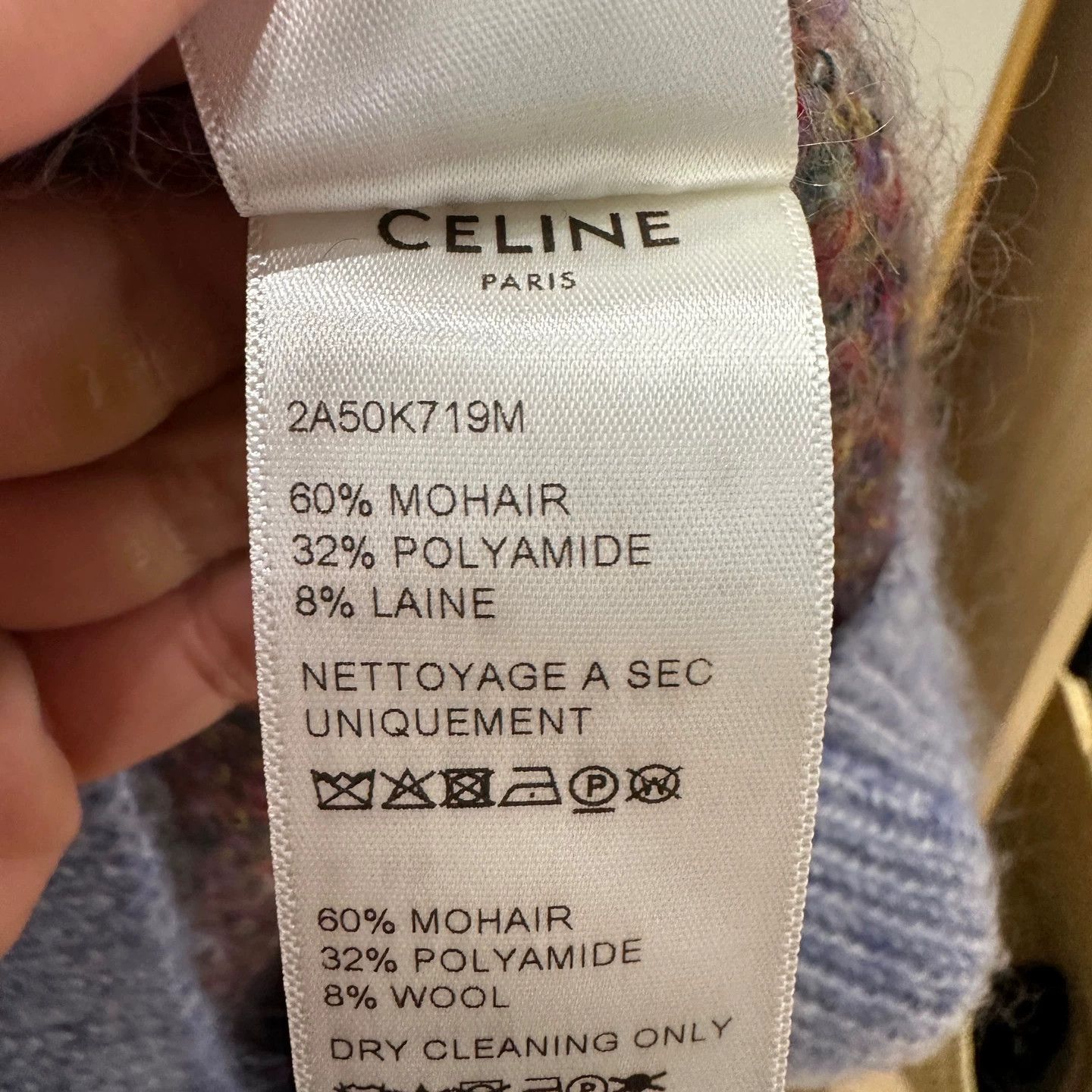 Celine Celine jan811 rainbow lightning mohair hoodie m Size M / US 6-8 / IT 42-44 - 7 Thumbnail
