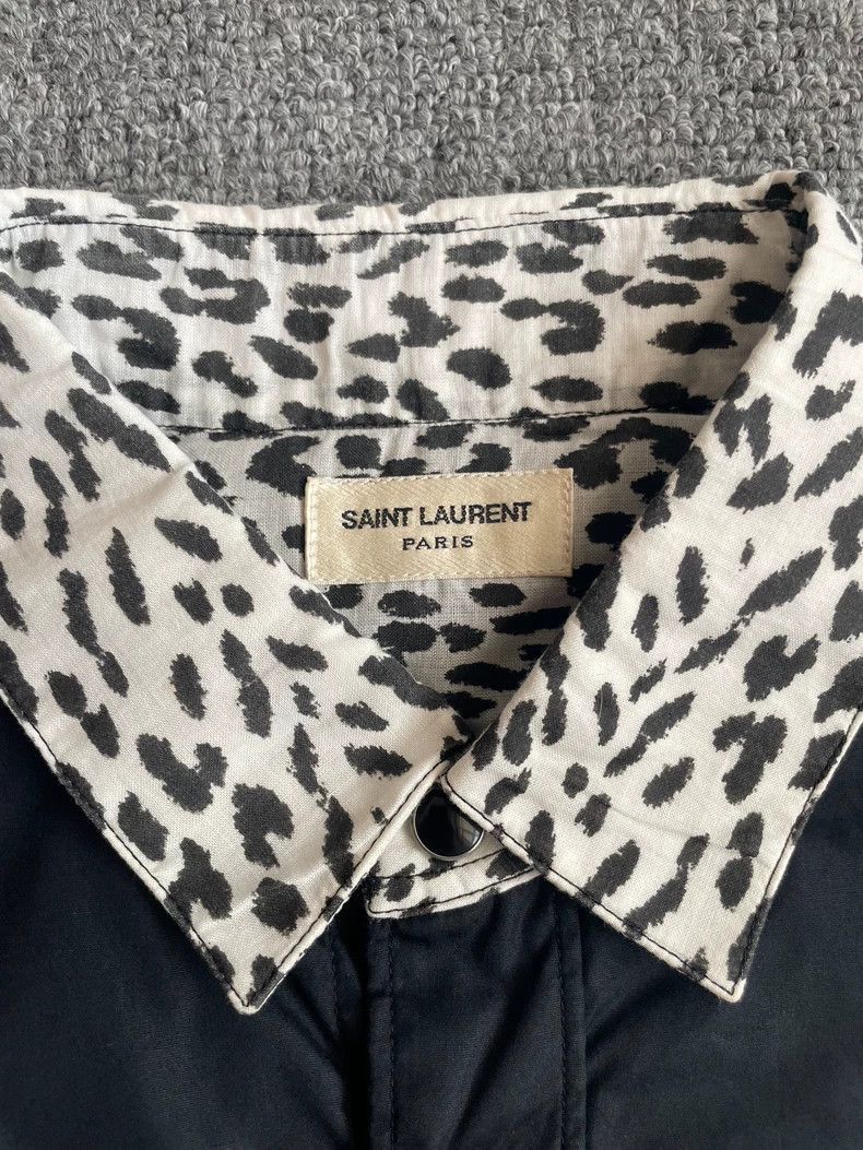 Saint Laurent Paris Saint Laurent Leopard Print Button-Up Shirt- Size US M / EU 48-50 / 2 - 4 Thumbnail