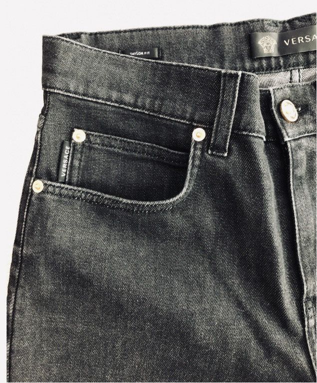 Versace Verscae 🇮🇹 Black Asphalt 5 Pkt Medusahead Denim Shorts 30 New Size US 30 / EU 46 - 7 Thumbnail