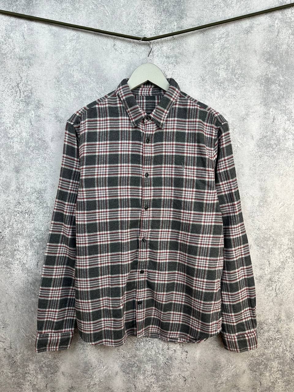 Allsaints AllSaints Gaines Brushed Flannel Shirt Check Ramskull Grunge Size US L / EU 52-54 / 3 - 1 Thumbnail