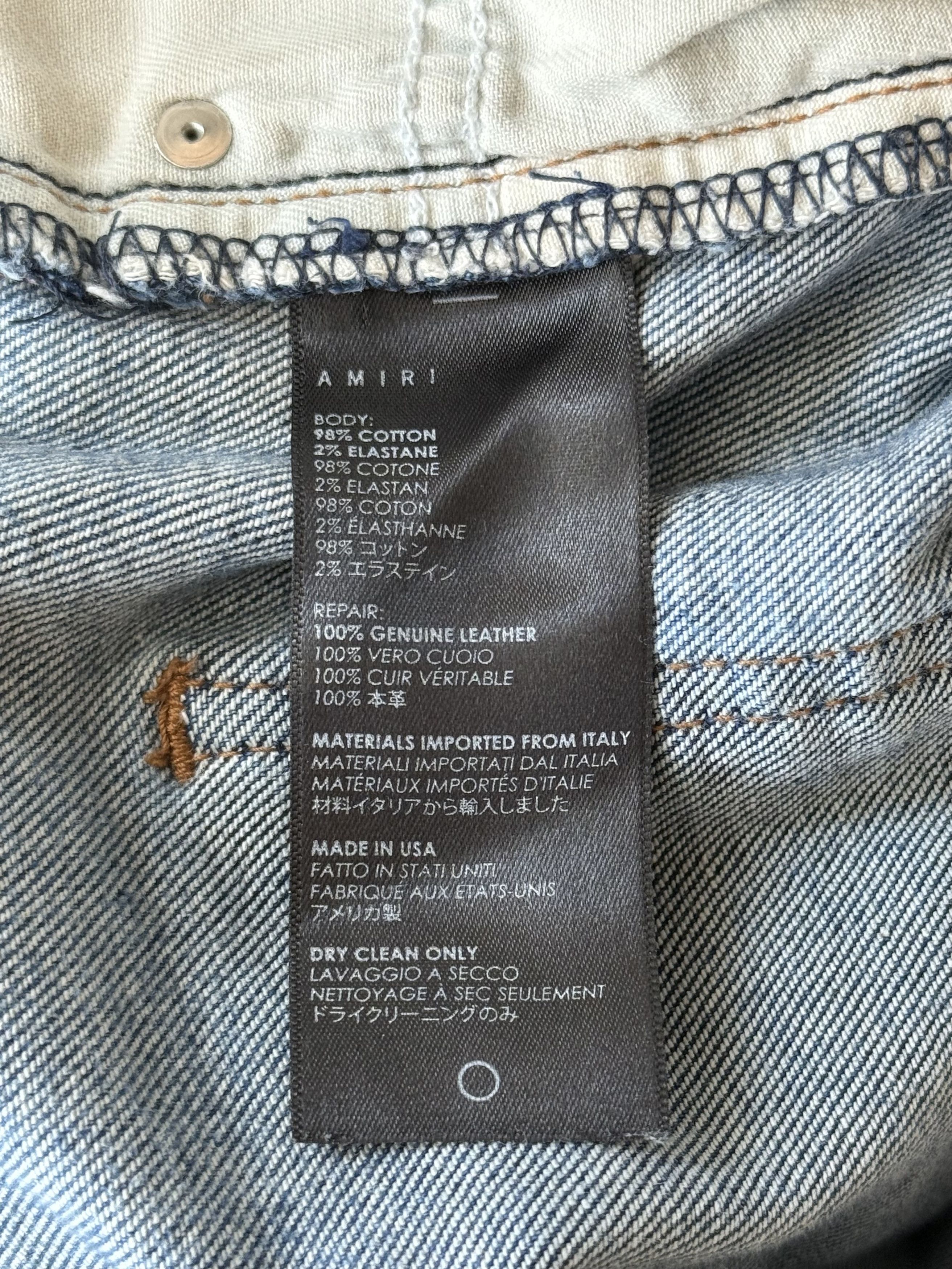 Amiri Amiri Classic Indigo White Patch Jeans Size US 30 / EU 46 - 4 Thumbnail