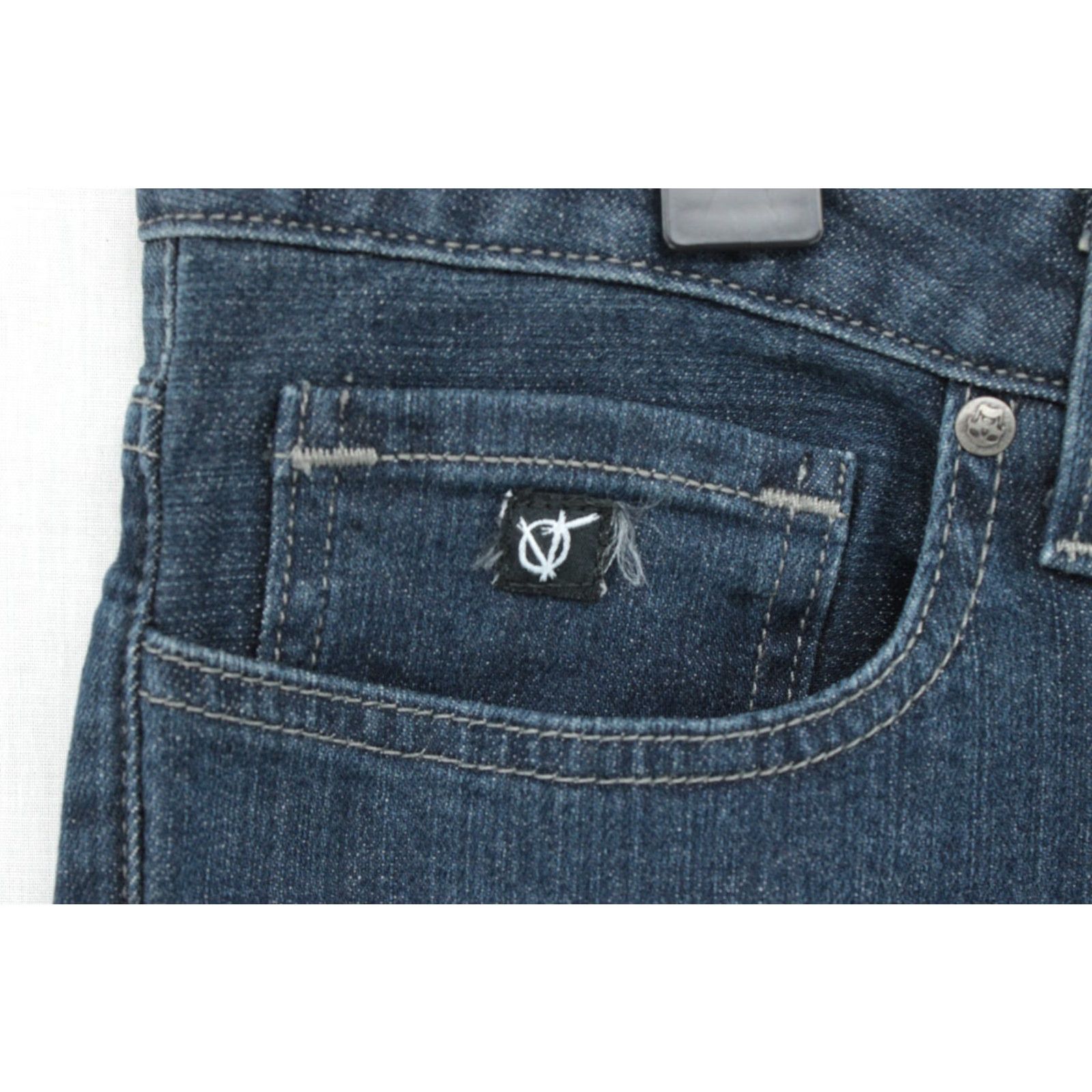 Vans VANS Jeans Men's 36 Blue Denim Straight Leg Stretch City Gorpcore Grunge Skateboard 5-Pocket Logo Mens Size US 36 / EU 52 - 4 Thumbnail