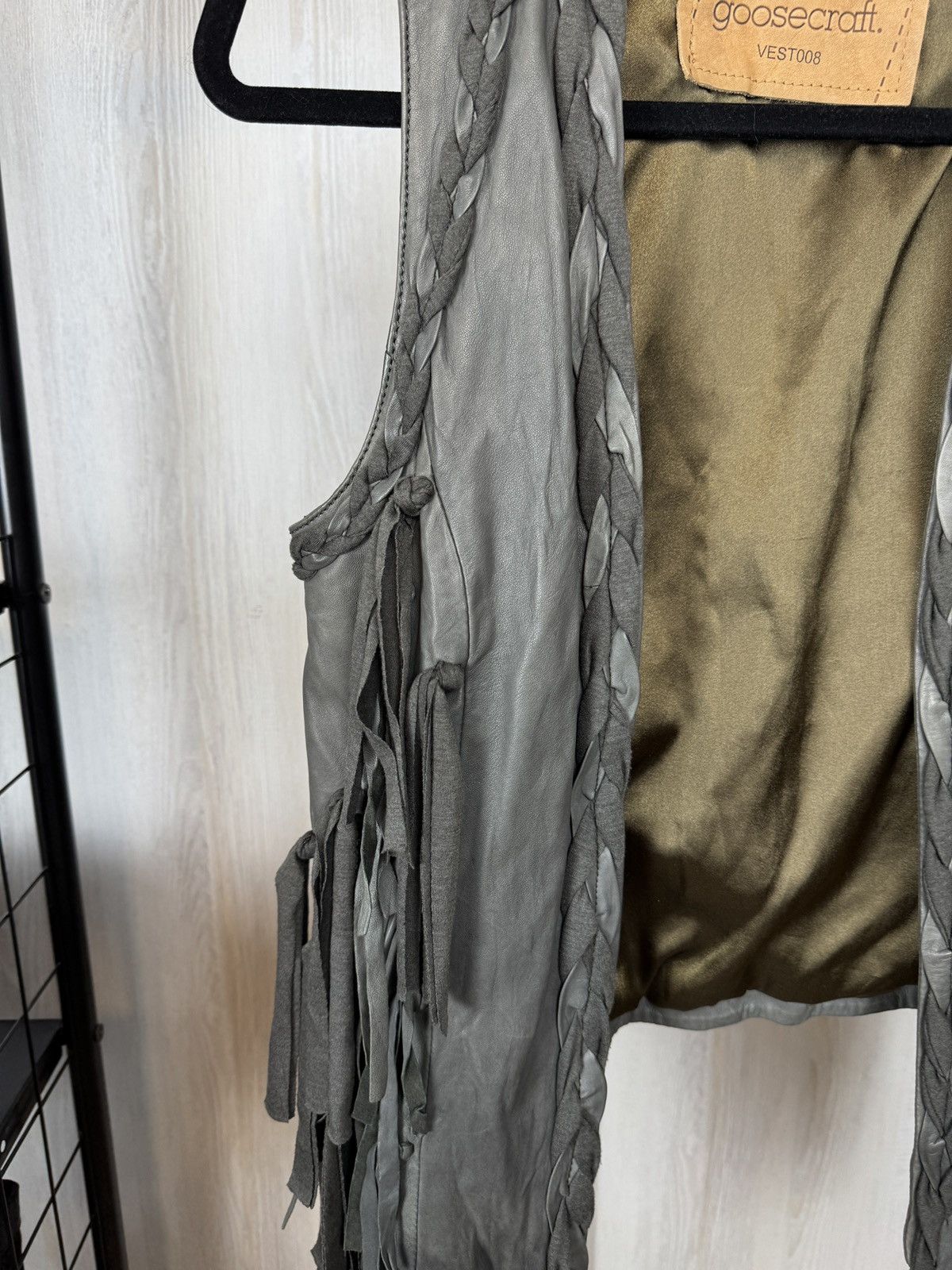 Genuine Leather Goosecraft grey leather avant garde vest women’s Size S / US 4 / IT 40 - 6 Thumbnail