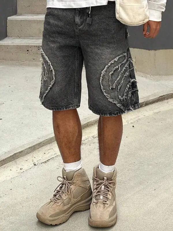Japanese Brand Arisawa x Aoi Distressed Washed Y2k Shorts Jorts Denim Size US 30 / EU 46 - 1 Thumbnail