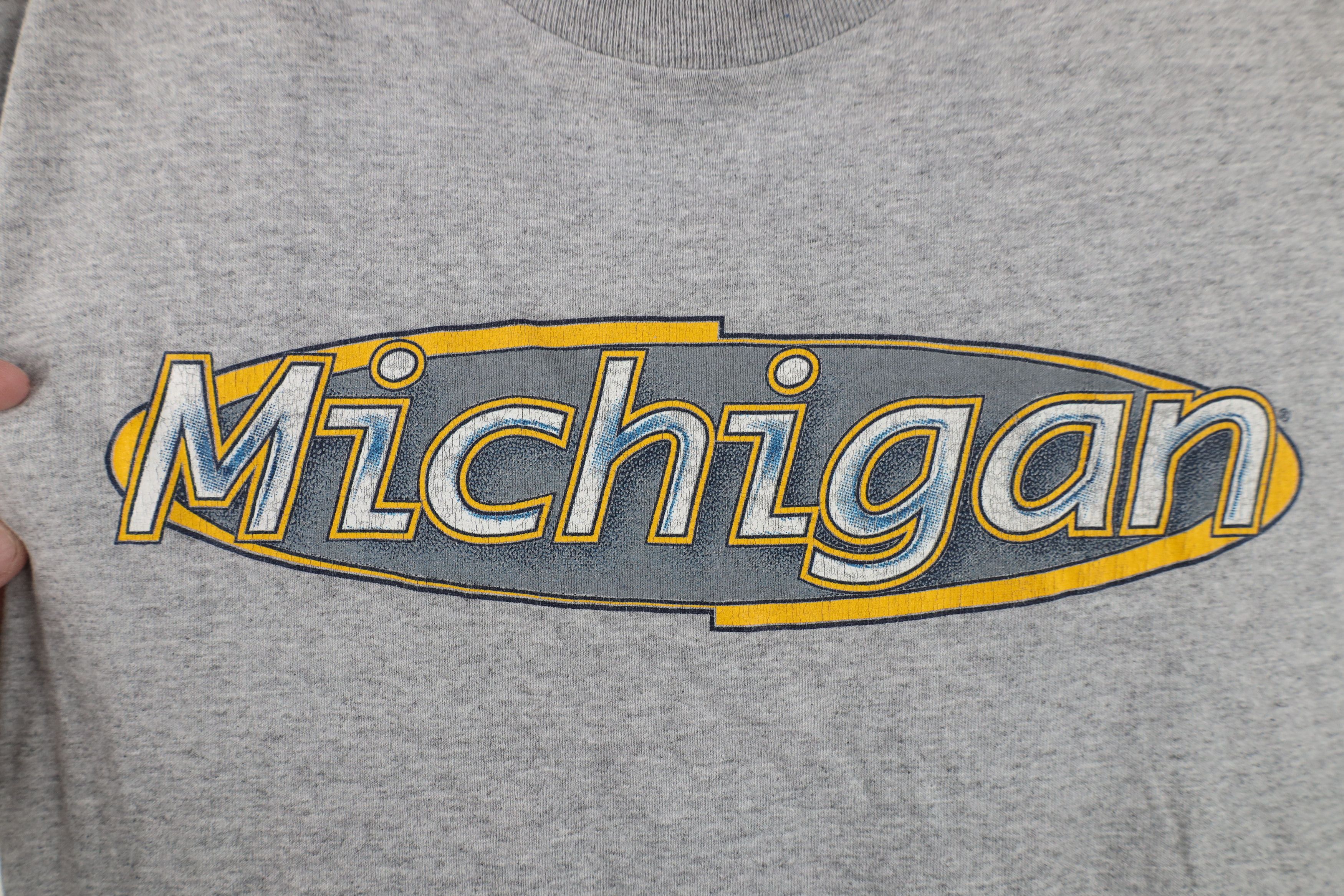 Vintage Vintage 90s University of Michigan Short Sleeve T-Shirt Size US M / EU 48-50 / 2 - 4 Thumbnail