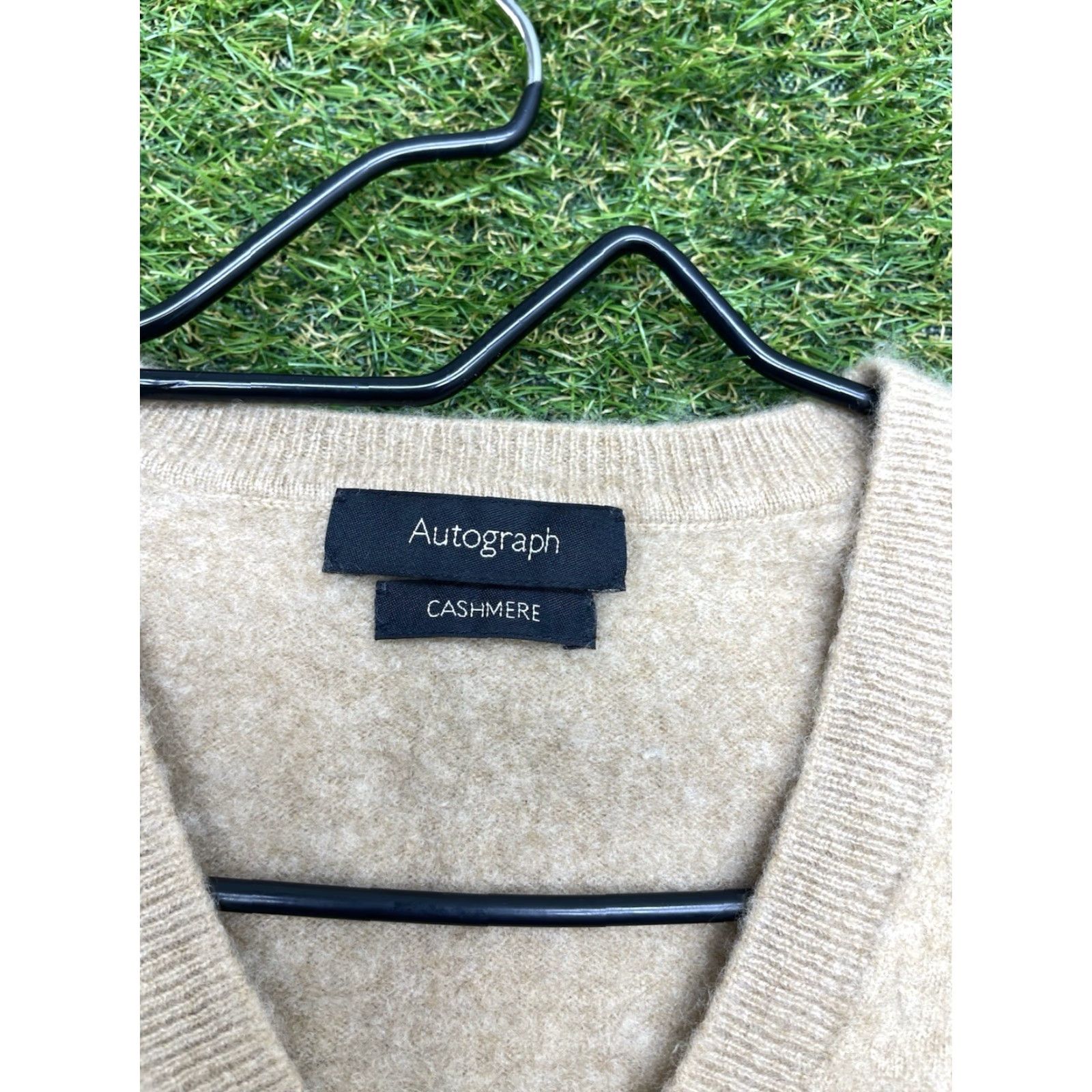Marks & Spencer M & S Autograph Cashmere Sweater Womens UK 12 Fits Small 100% Beige Fall Warm Y2K Size S / US 4 / IT 40 - 3 Thumbnail