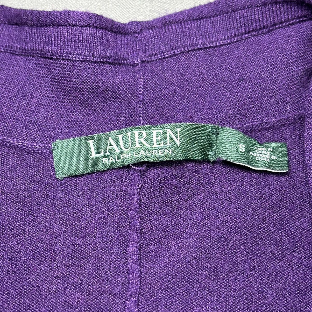 Ralph Lauren Lauren Ralph Lauren sz S purple cardigan Green label Size S / US 4 / IT 40 - 2 Thumbnail