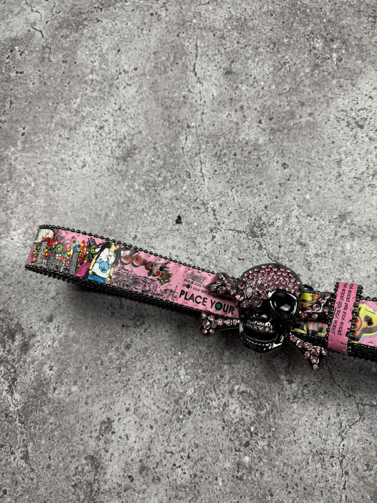 Japanese Brand 00’s NUMBER NINE STYLE GRAFFITI SKULL RARE Y2K BELT VINTAGE Size ONE SIZE - 6 Thumbnail