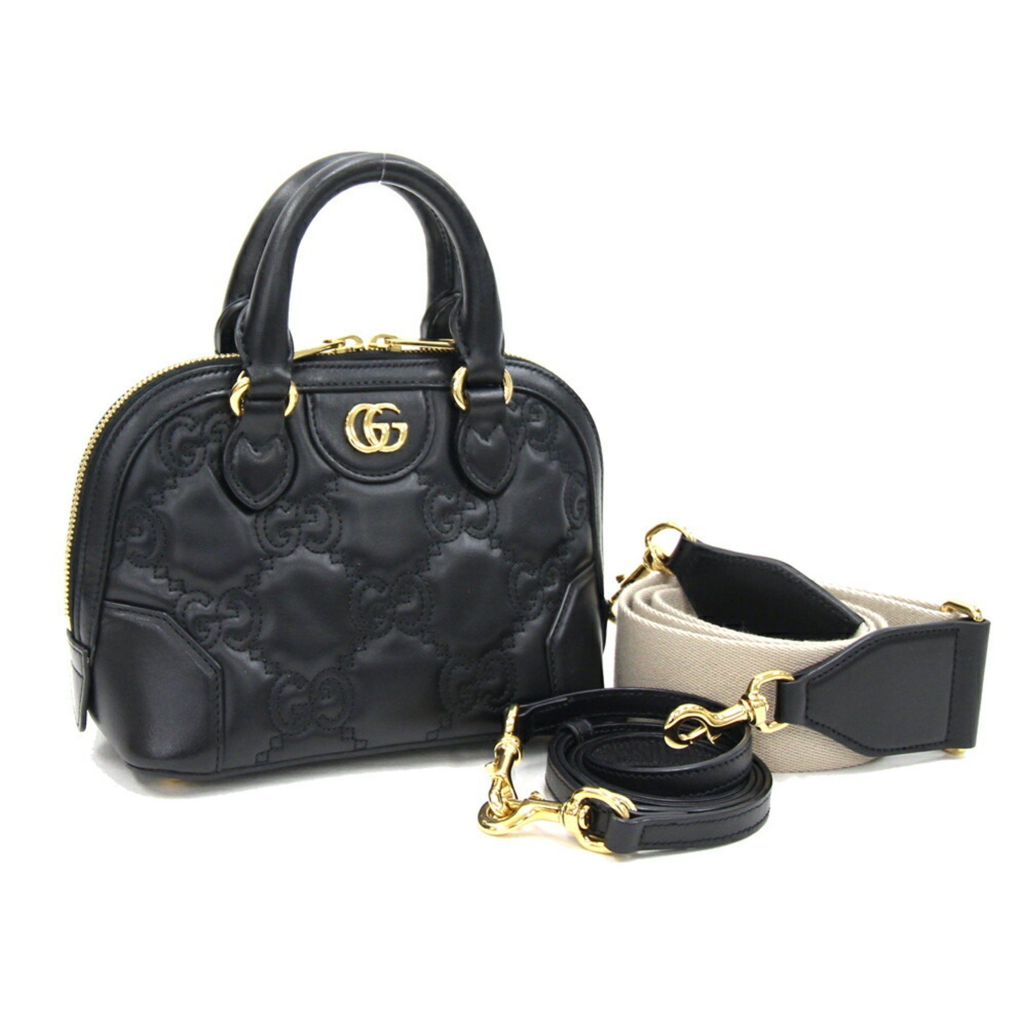 image of Gucci Handbag GG Matelasse Leather Black Shoulder Bag Ladies Gucci, Women's
