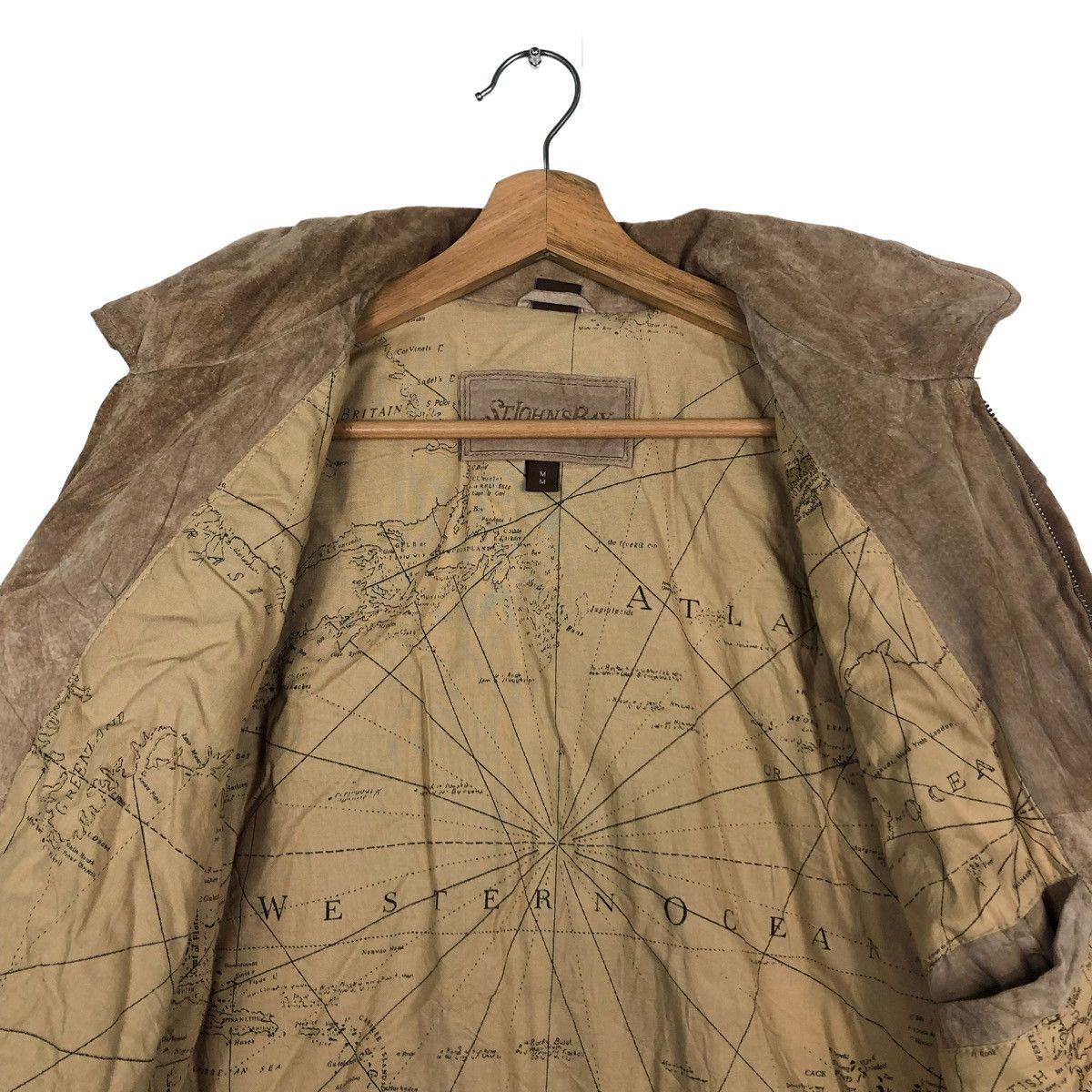 Genuine Leather 🔥90’s Vintage Genuine Leather Jacket St John Bay Map Lining Size US M / EU 48-50 / 2 - 11 Thumbnail