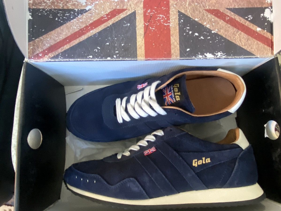 Gola Gola Track 317 Black Suede Sz 10 1905 Made In England Rare Size US 10 / EU 43 - 1 Thumbnail