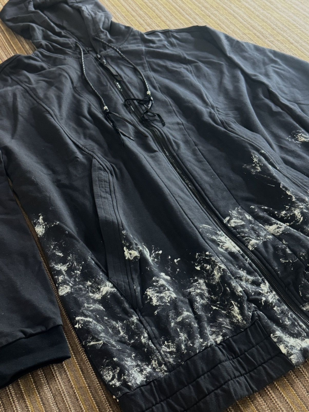 KMRii KMRii Paint Splatter Zip Hoodie Leather Detail Size US M / EU 48-50 / 2 - 1 Thumbnail