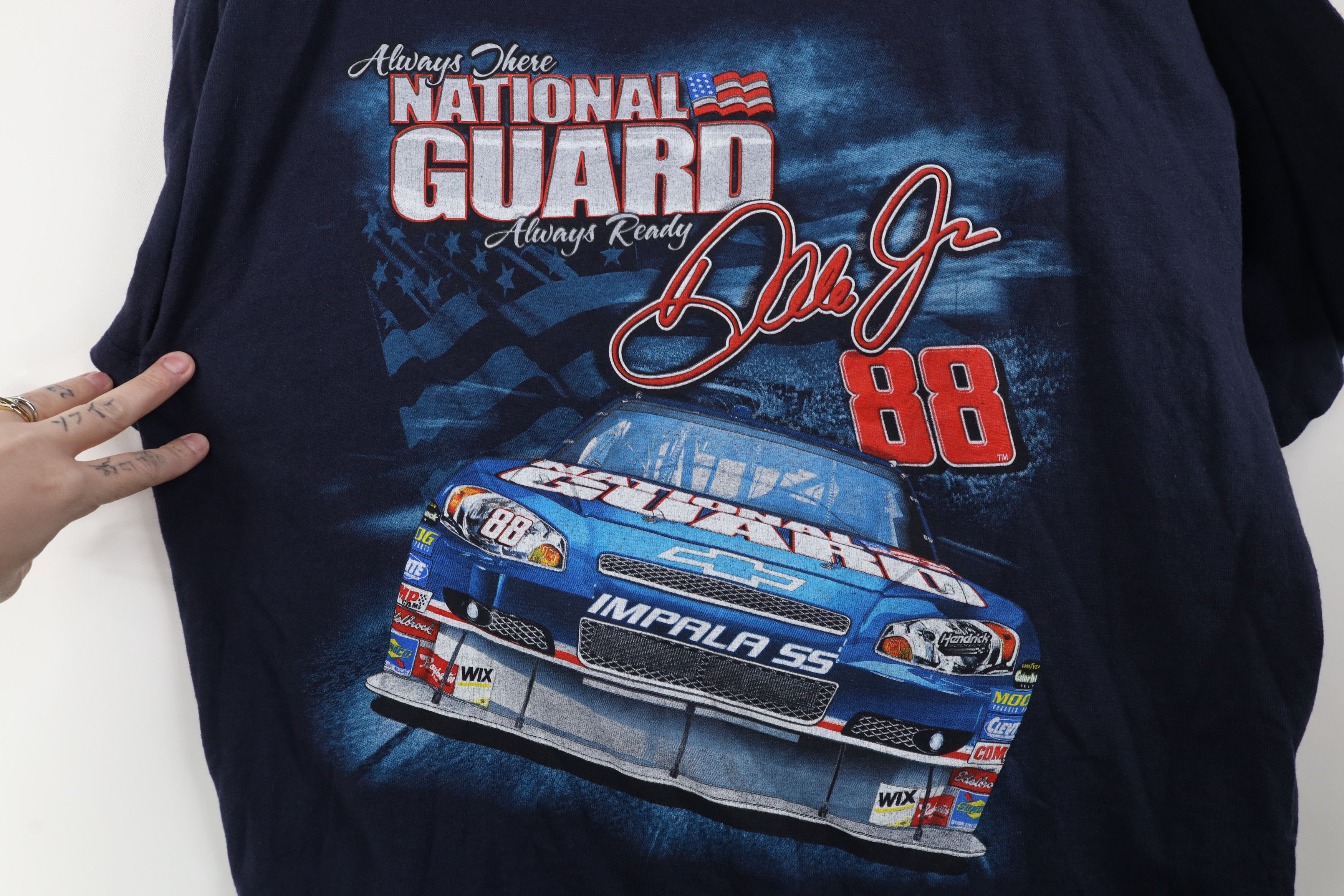 Vintage Vintage Y2K NASCAR Jr National Guard Racing T-Shirt Size US XL / EU 56 / 4 - 4 Thumbnail