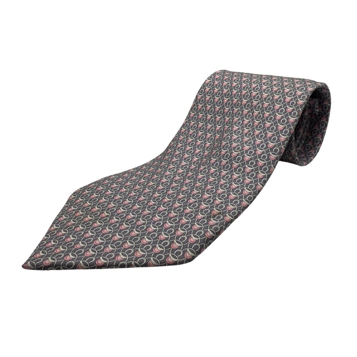 Salvatore Ferragamo Salvatore Ferragamo Silk Tie, Gray, Made in Italy, Like New Size ONE SIZE - 1 Thumbnail