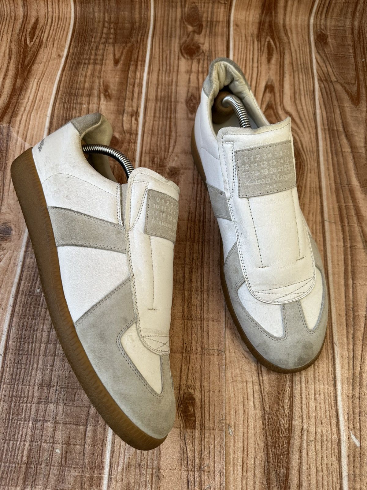 Maison Margiela Maison Margiela's Laceless GAT White/Gray Sneakers Size US 8 / EU 41 - 15 Thumbnail