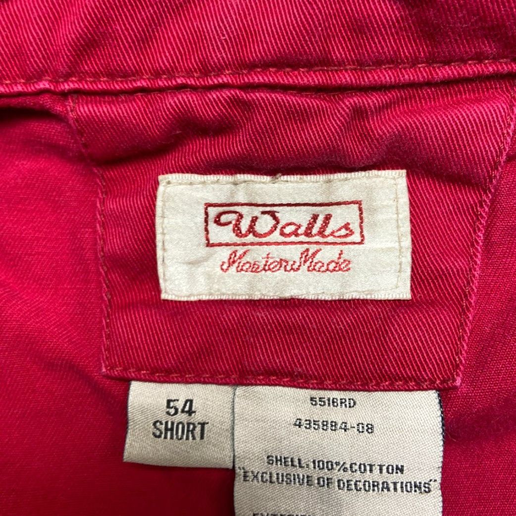 Walls Walls Coveralls Mens 54 Red Cotton Non Stretch Non Insulated Outdoor Workwear Size US 38 / EU 54 - 7 Thumbnail
