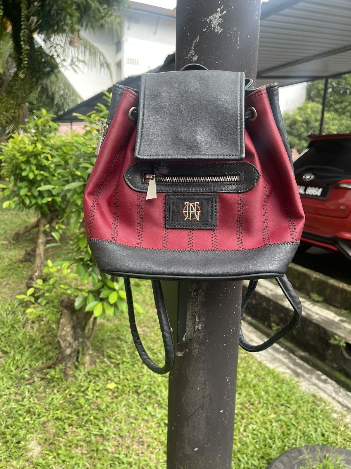 Jean Paul Gaultier × Vintage Jean Paul Gaultier Small Backpack Leather & Nylon Size ONE SIZE - 1 Thumbnail