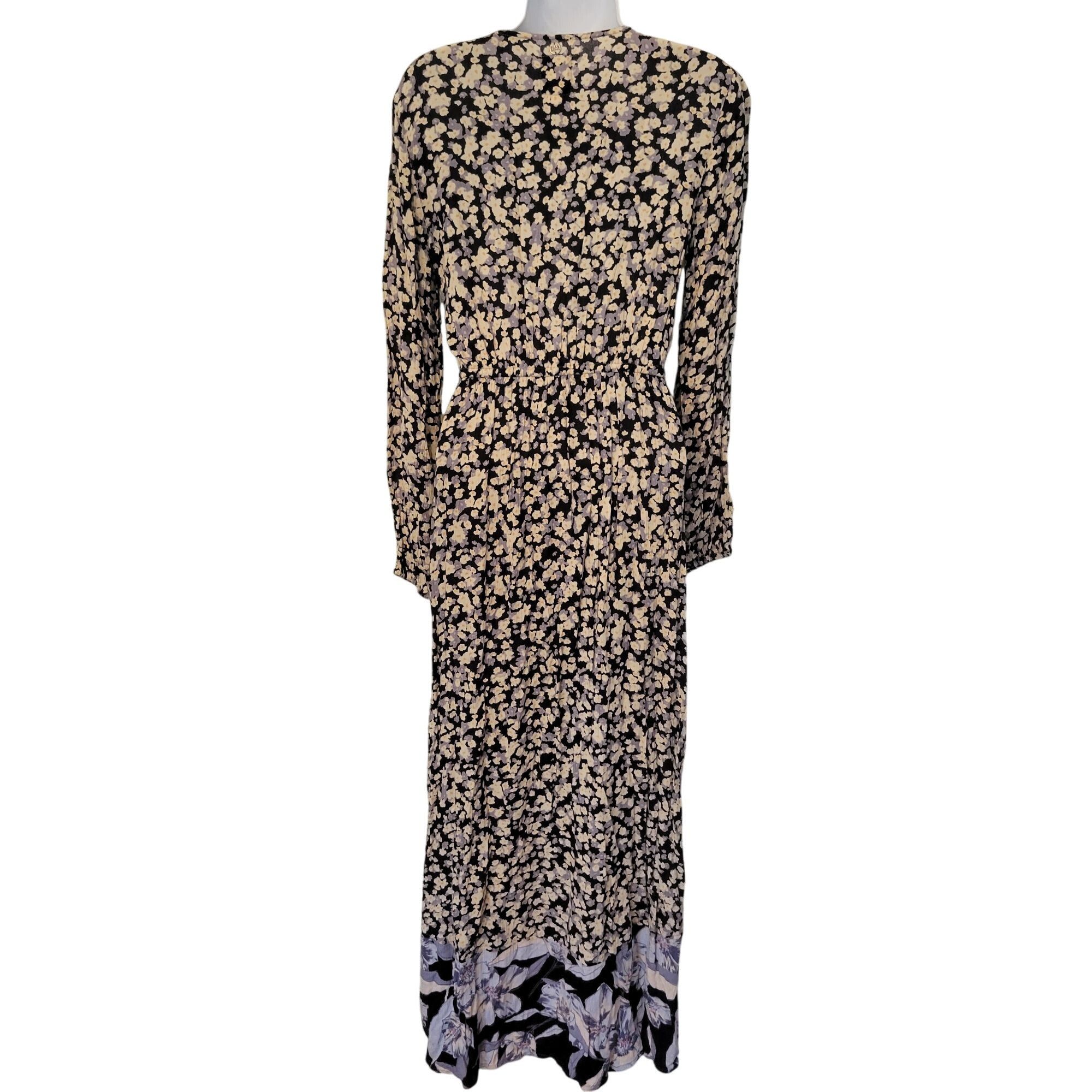 Billabong Blue Floral Maxi Dress M Long Sleeves ALLEGRA Kimo