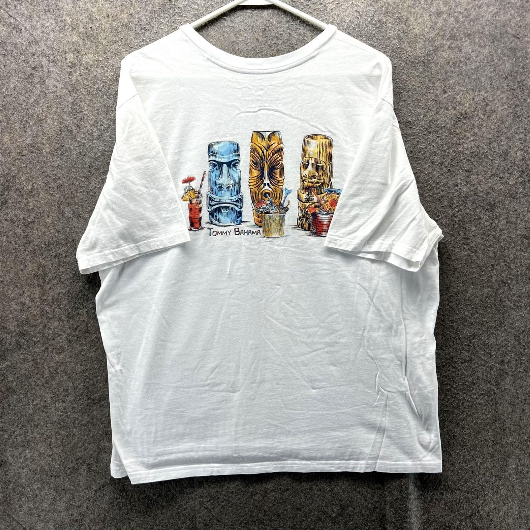 Tommy Bahama VINTAGE Tommy Bahama Shirt Mens XL White Tiki Graphic Tee Tropical Beach Tagless Casual Size US XL / EU 56 / 4 - 2 Thumbnail