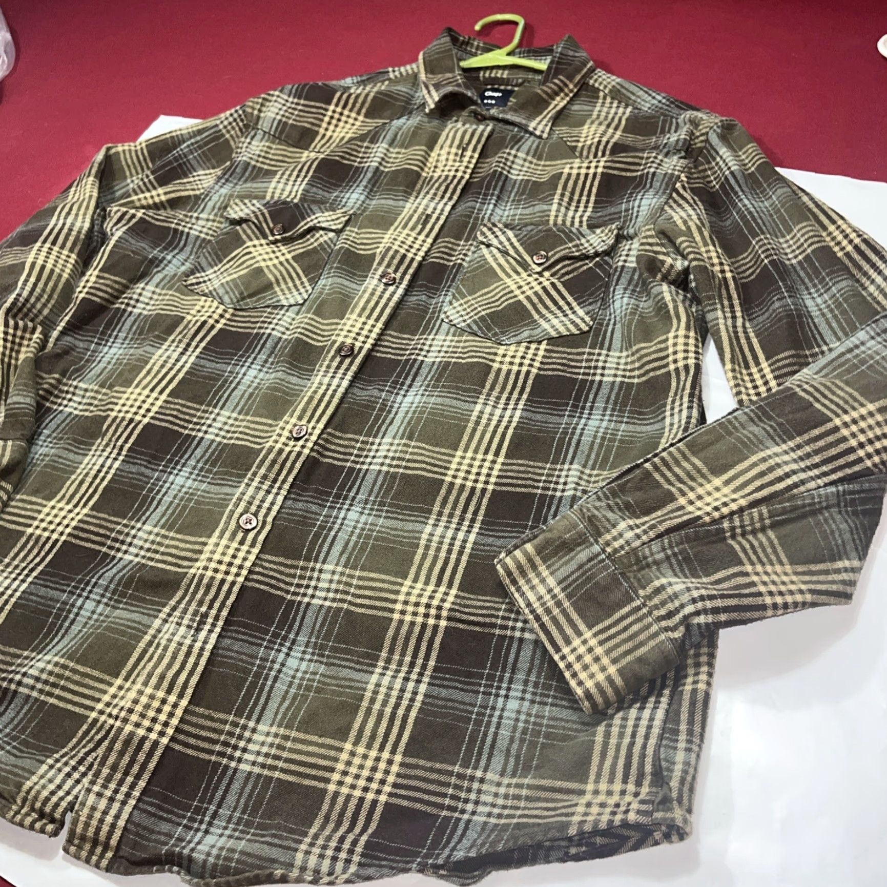 Gap GAP Button-Up Shirt Men XL Flannel Plaid Brown Blue Western Long Sleeve Size US XL / EU 56 / 4 - 4 Thumbnail