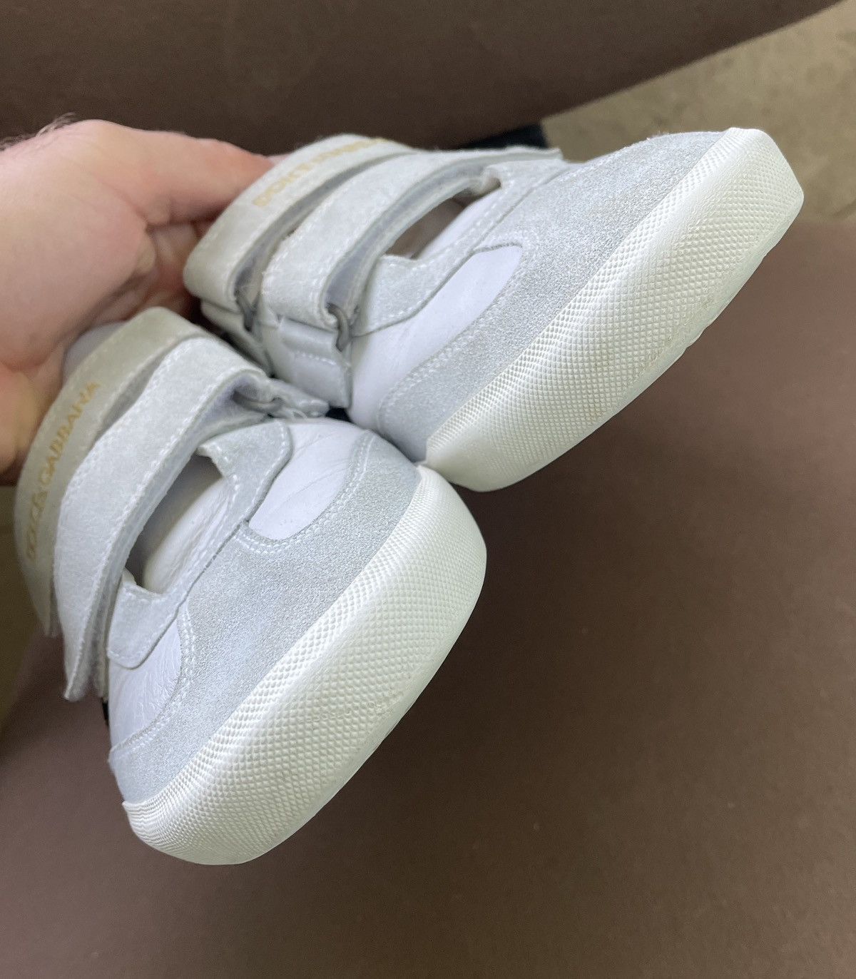 Dolce & Gabbana Dolce & Gabbana Women’s White grey Leather Sneakers Size US 6 / IT 36 - 18 Thumbnail