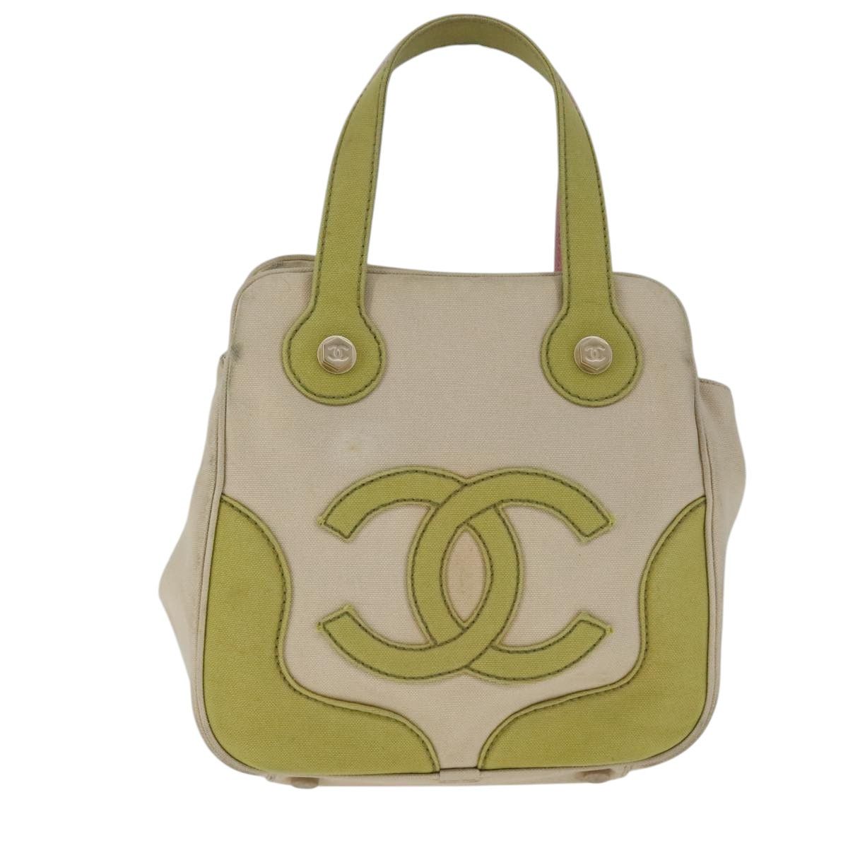 Chanel Coco Mark Beige Canvas Handbag (Pre-Owned) Size ONE SIZE - 1 Thumbnail