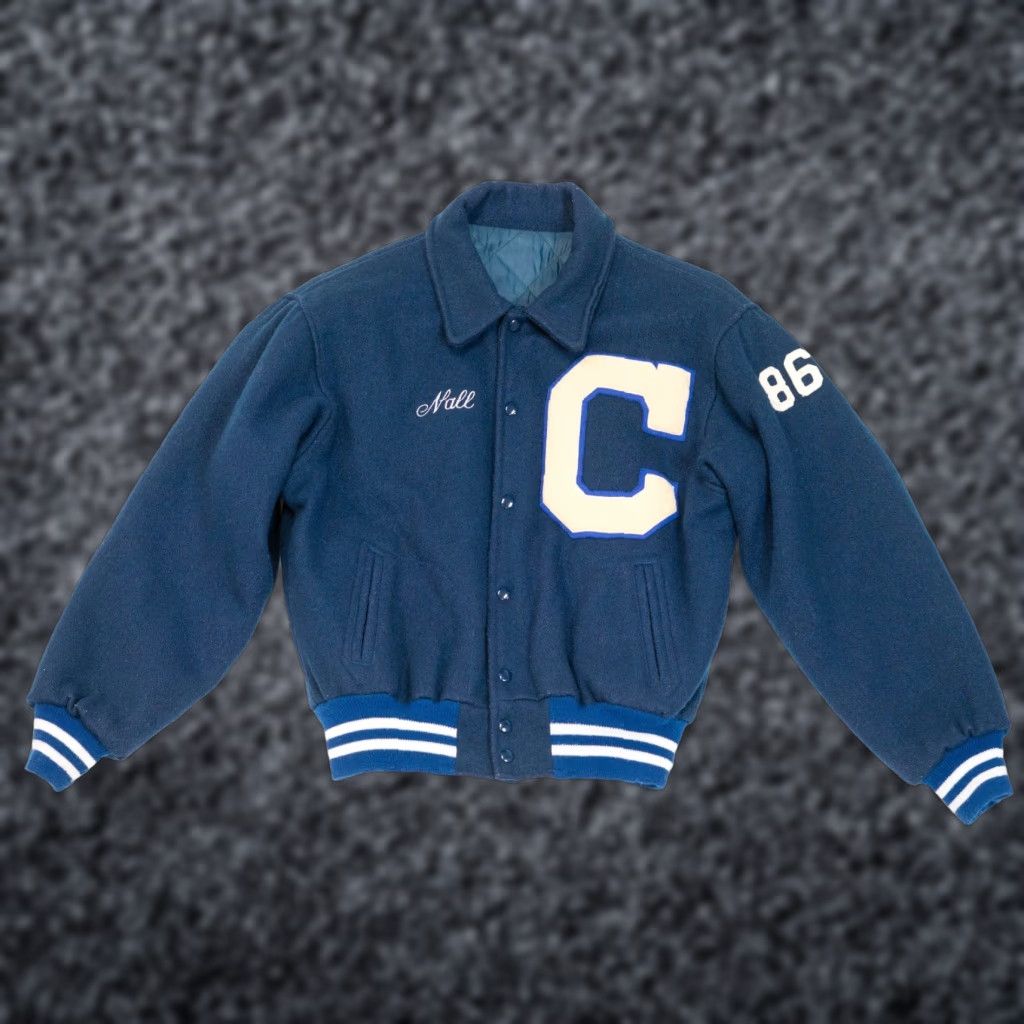 Vintage VINTAGE Fordham Wool Varsity Jacket Mens M Blue 42 Size US M / EU 48-50 / 2 - 1 Thumbnail
