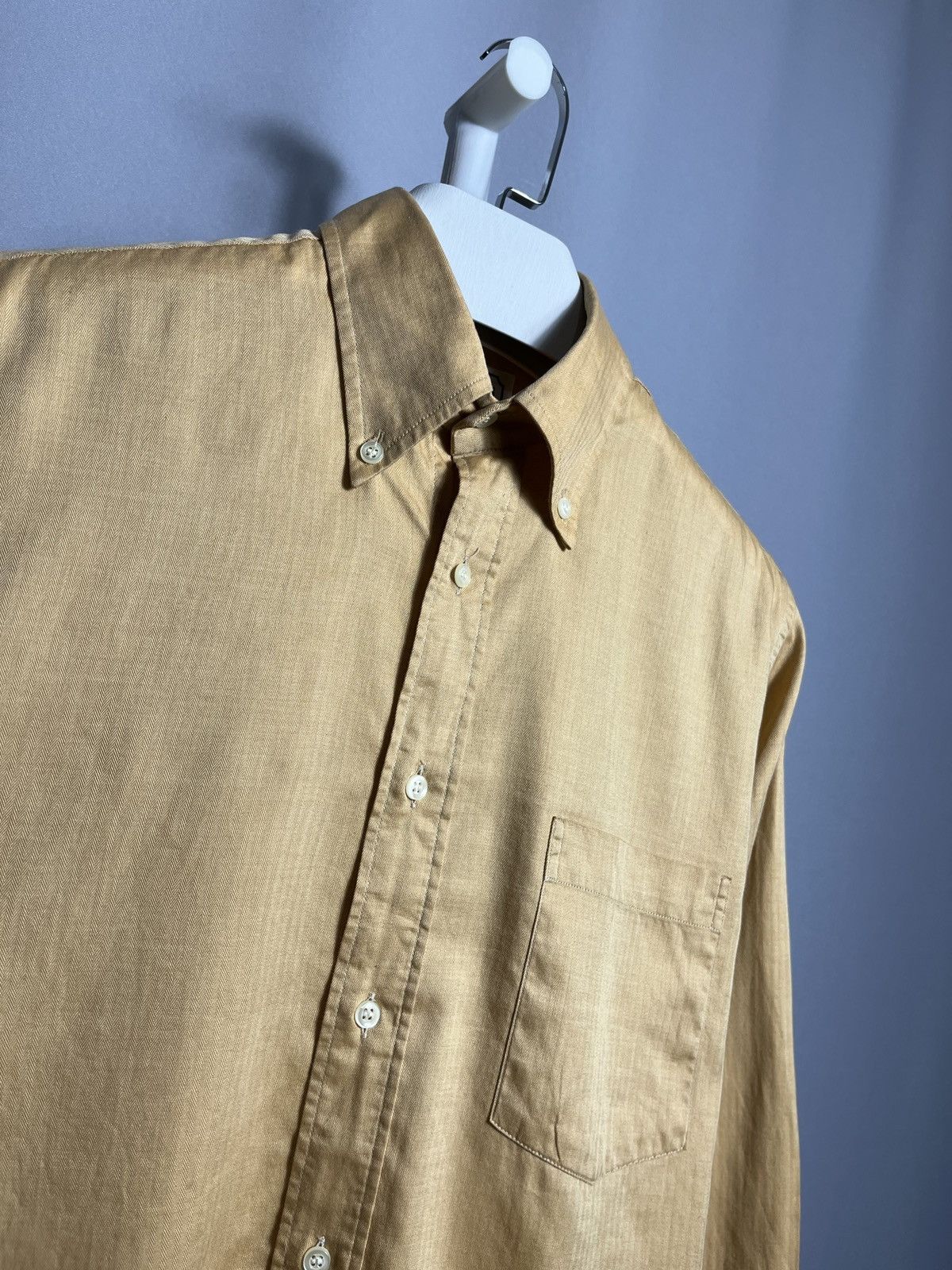 Burberry Burberrys London shirt button down beige mens pocket France Size US M / EU 48-50 / 2 - 5 Thumbnail