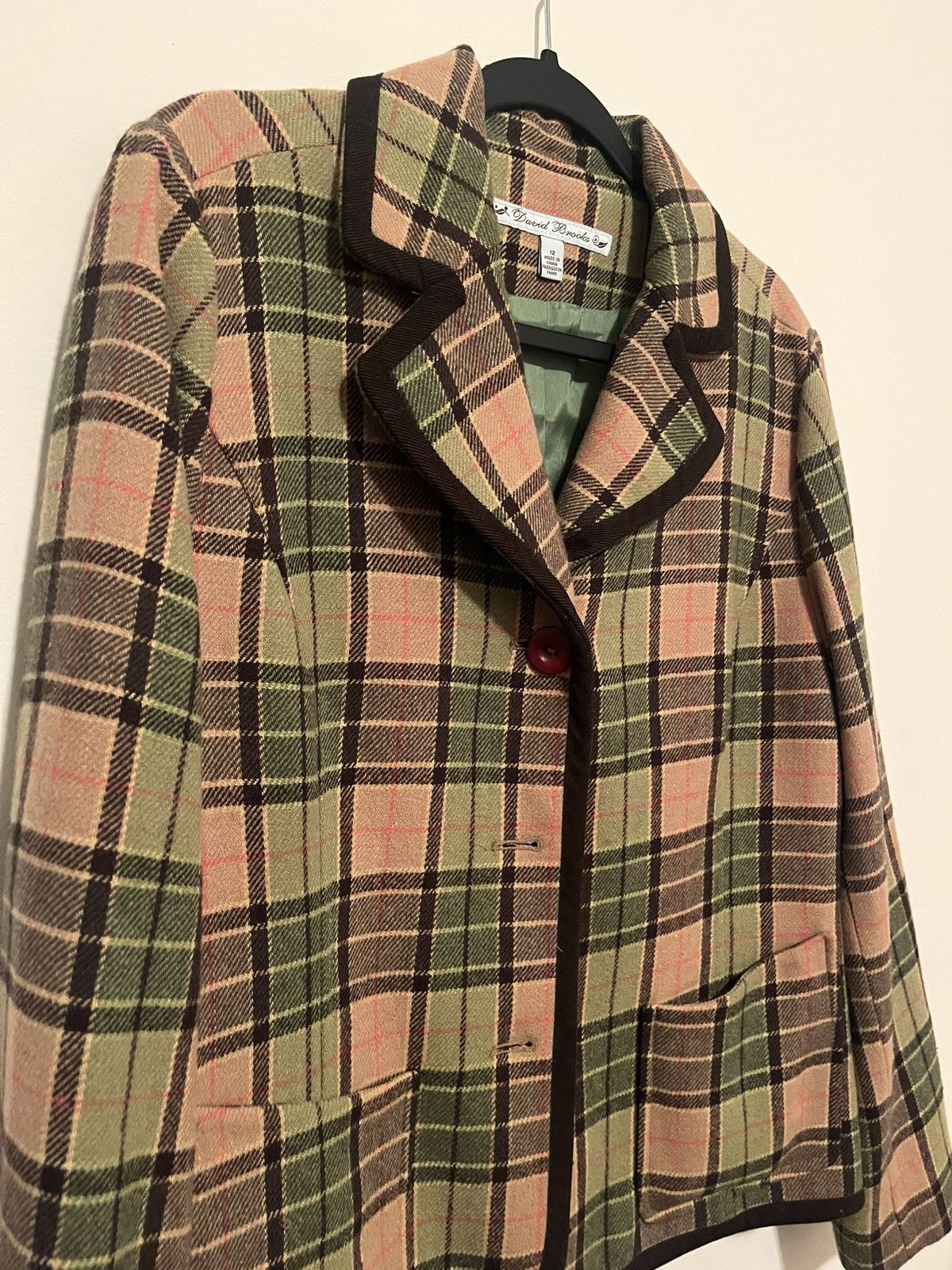 Vintage Plaid wool blazer Size US S / EU 44-46 / 1 - 9 Thumbnail