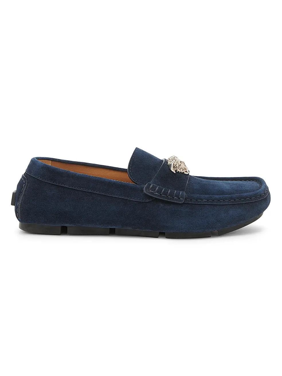 Versace os11x0326 Medusa Suede Driving Loafers in Blue Size US 13 / EU 46 - 1 Thumbnail