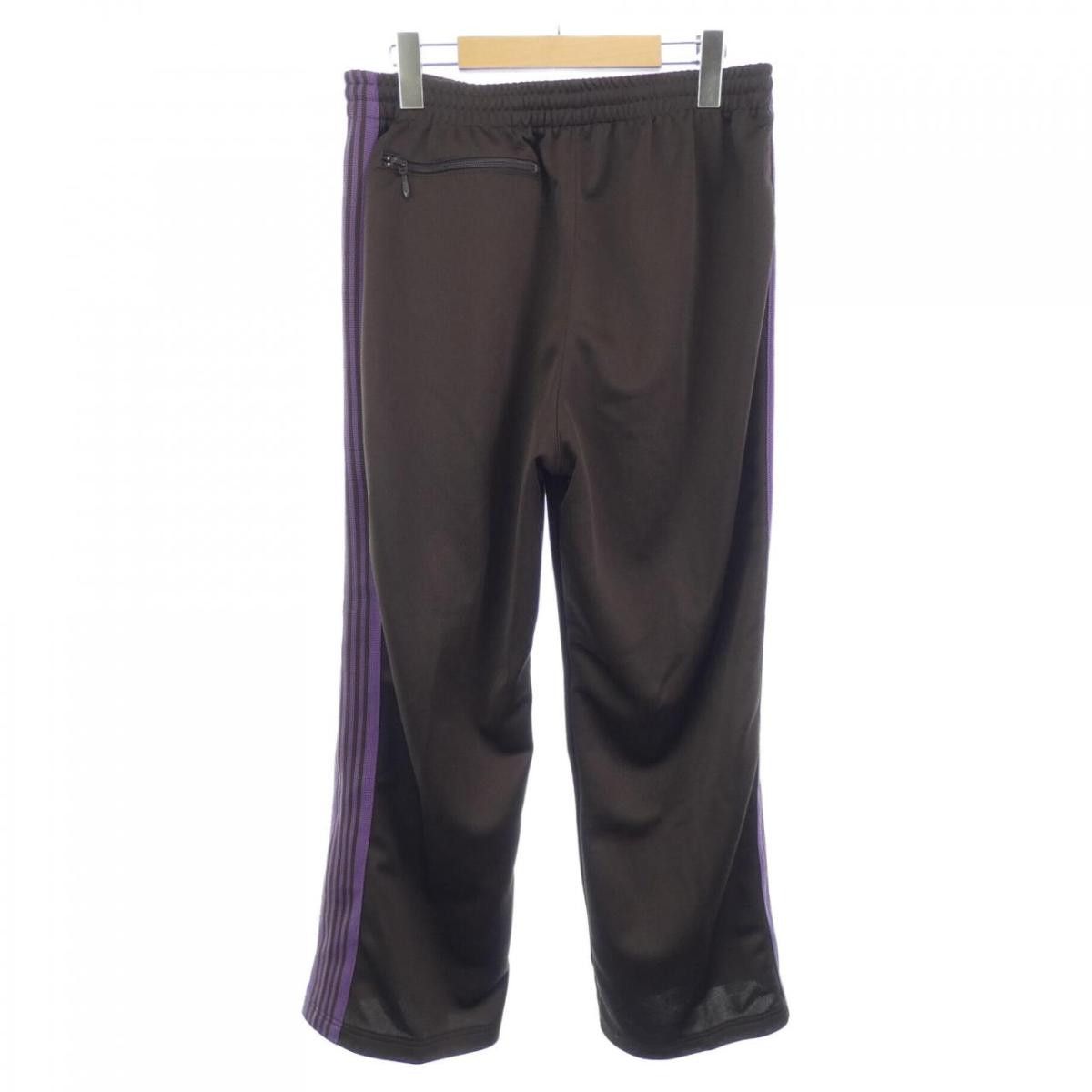Needles Sweat Pants Side Tape Logo Polyester Brown Size US 31 - 2 Thumbnail