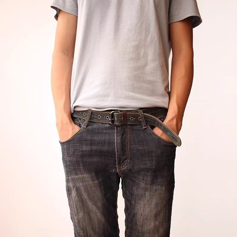Japanese Brand × Vintage Street Vintage 47 Inch Wide Denim Belt Size ONE SIZE - 2 Thumbnail