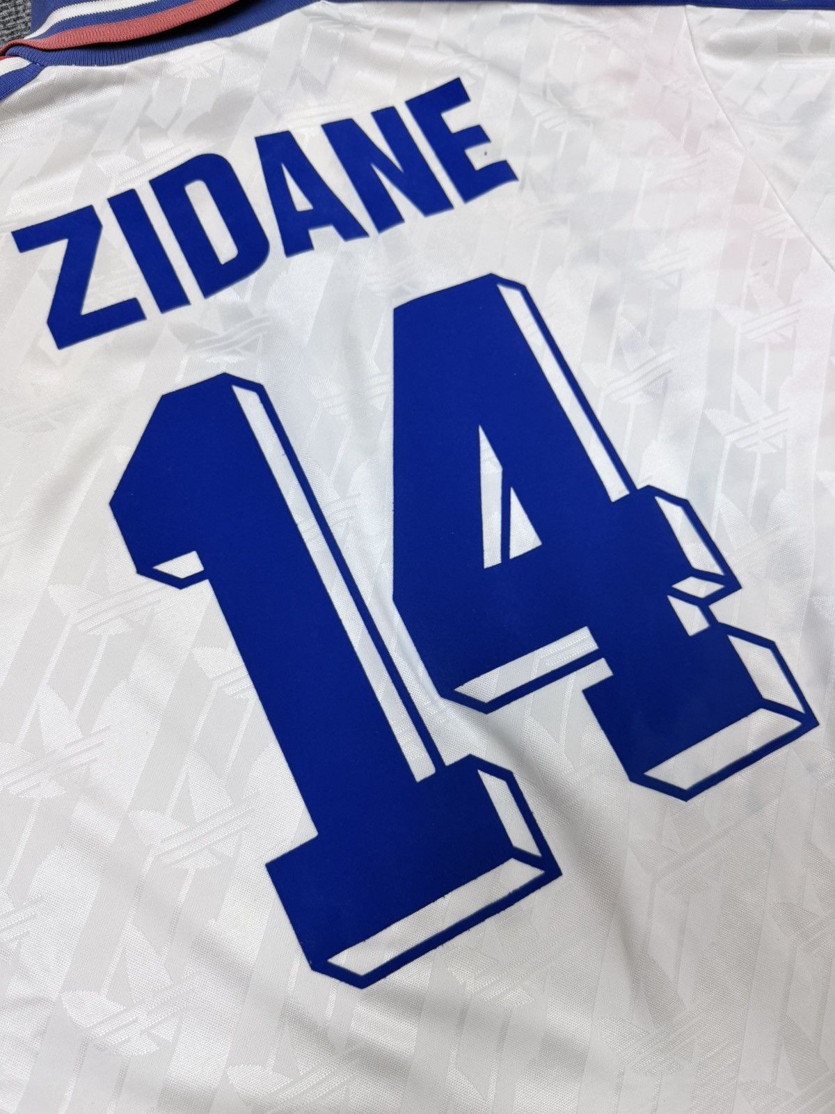 Adidas Vtg⚽️1994 World Cup Jersey France#14 Zidane Size US L / EU 52-54 / 3 - 18 Thumbnail