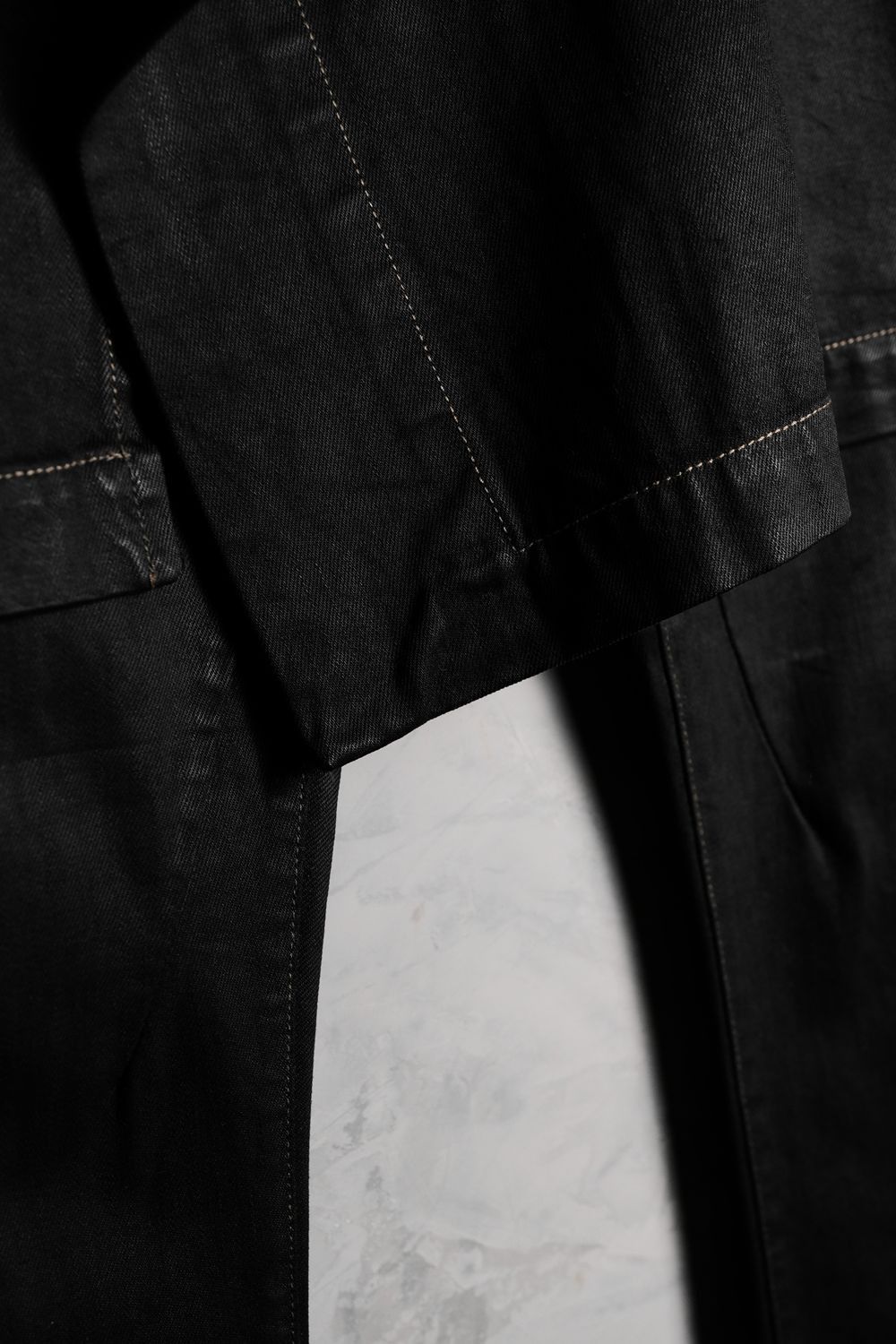 Rick Owens Drkshdw Rick Owens DRKSHDW Waxed Denim Skirt Jeans Size US 32 / EU 48 - 3 Thumbnail