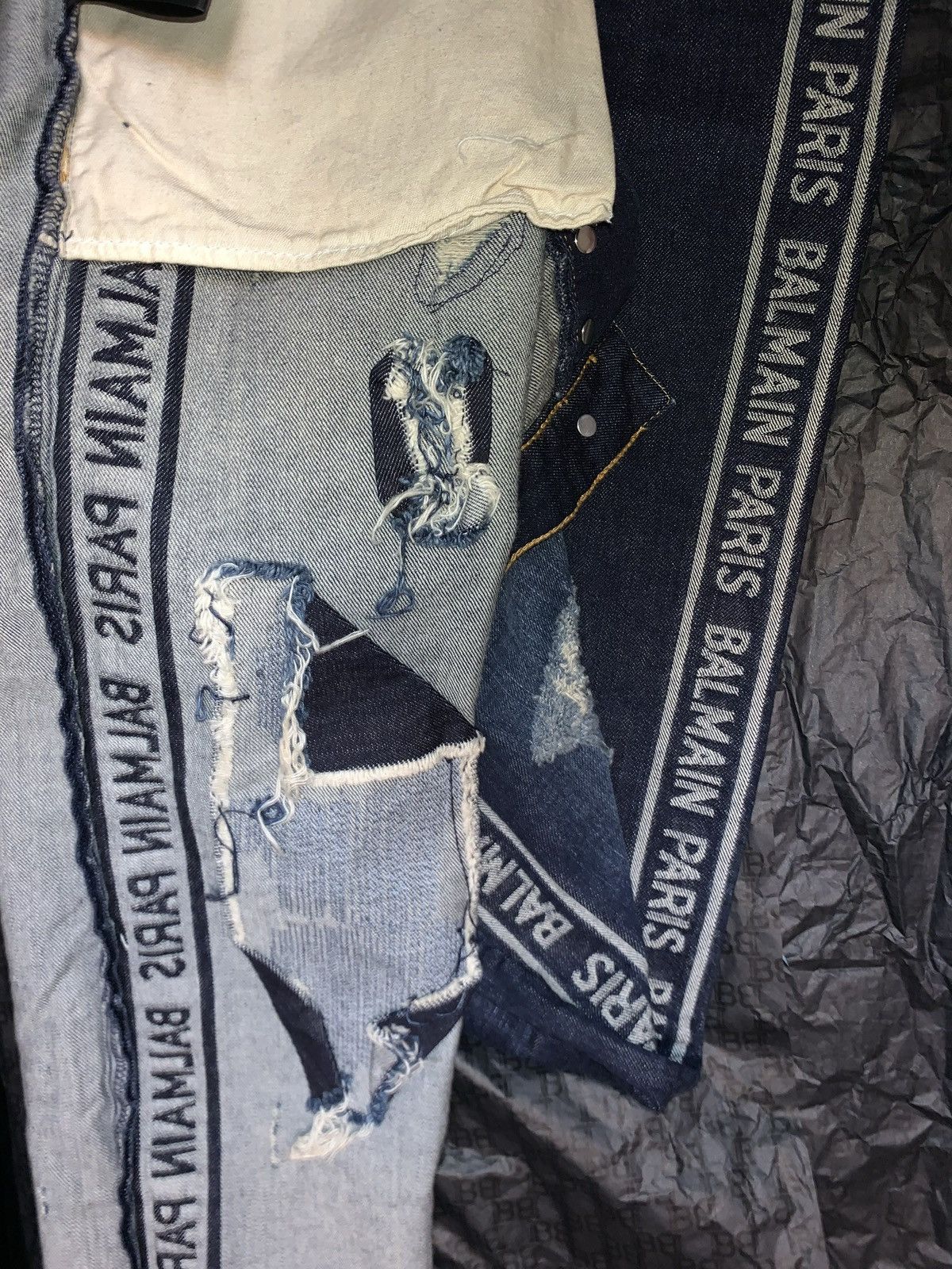 Balmain Balmain Logo-Stripe Skinny Jeans Size US 30 / EU 46 - 10 Thumbnail