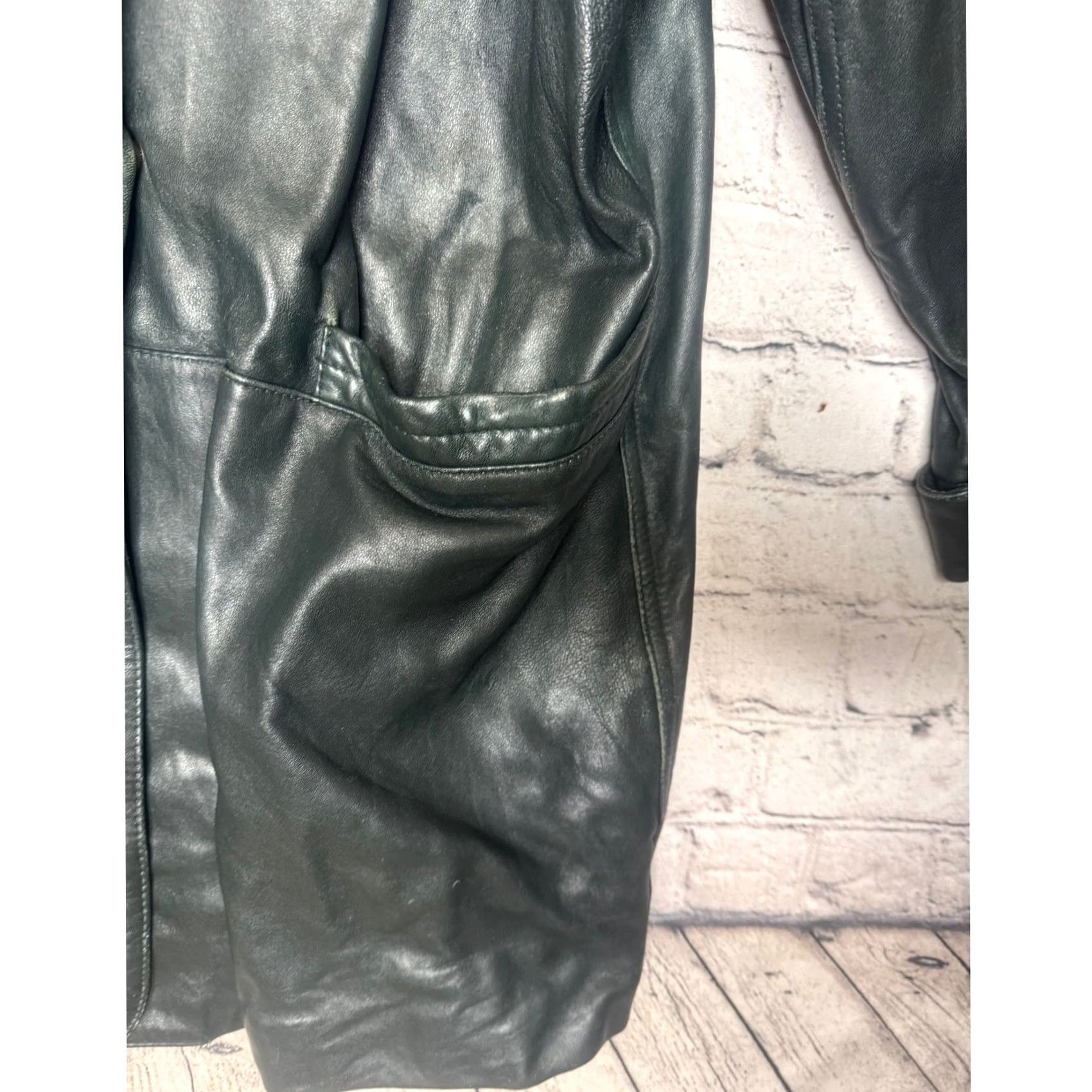 Vintage VINTAGE Wilsons Leather Green Leather Jacket Blazer Size L Women's Size L / US 10 / IT 46 - 4 Thumbnail