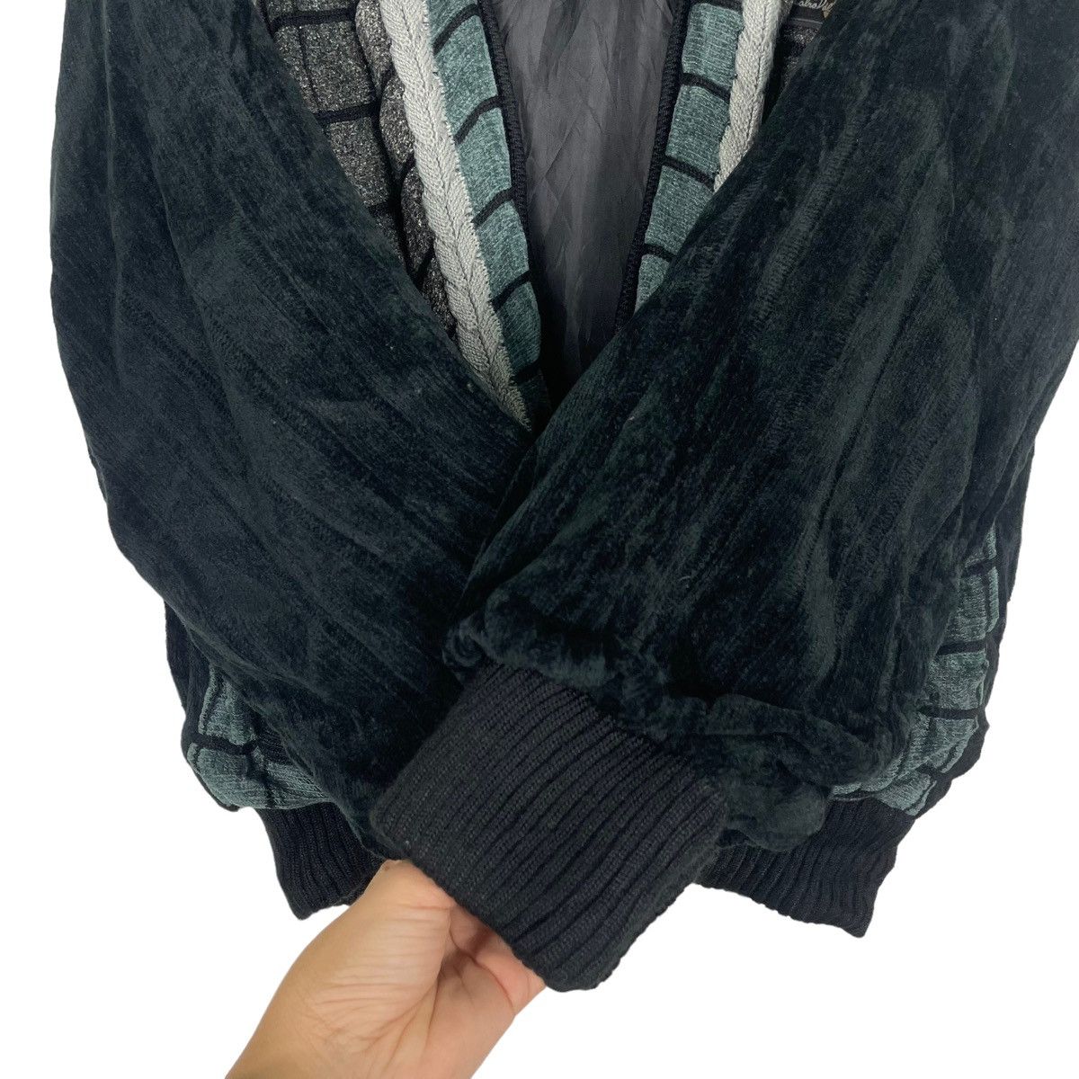 Designer × Japanese Brand 💥90s CARLO VALENTINO VELVET BOMBER JACKET Size US M / EU 48-50 / 2 - 12 Thumbnail