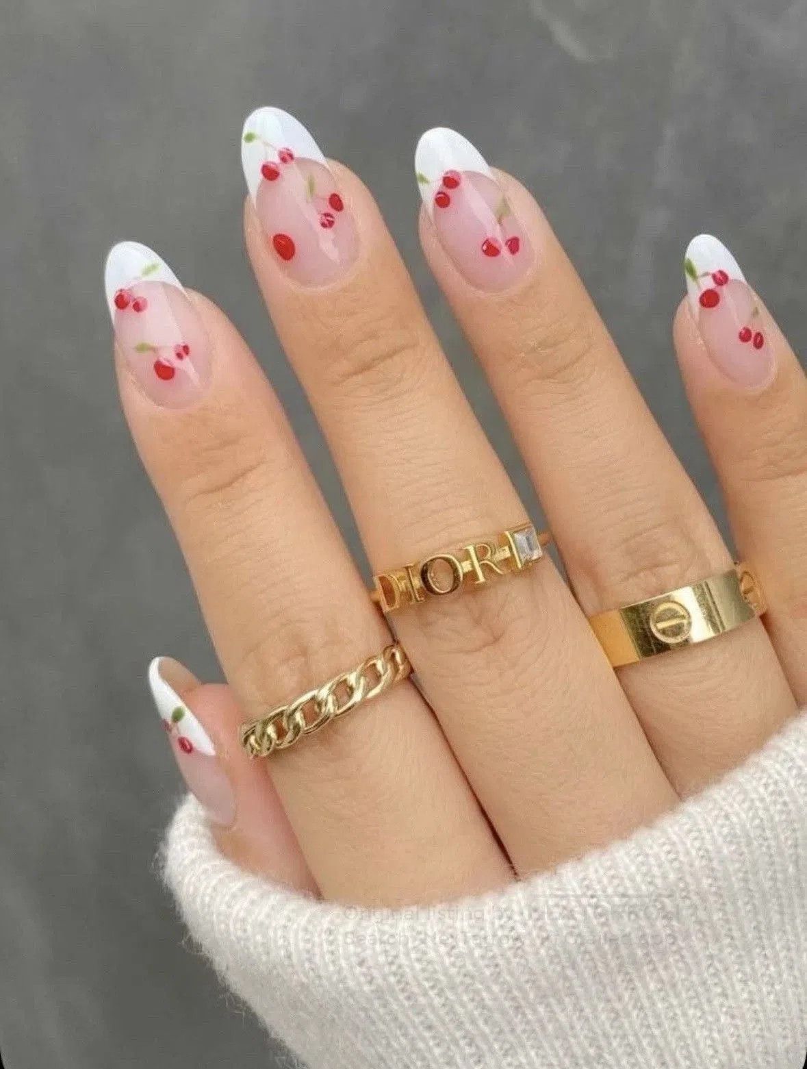 Dior Dior Logo Ring with Colorful Diamonds. Size ONE SIZE - 7 Thumbnail