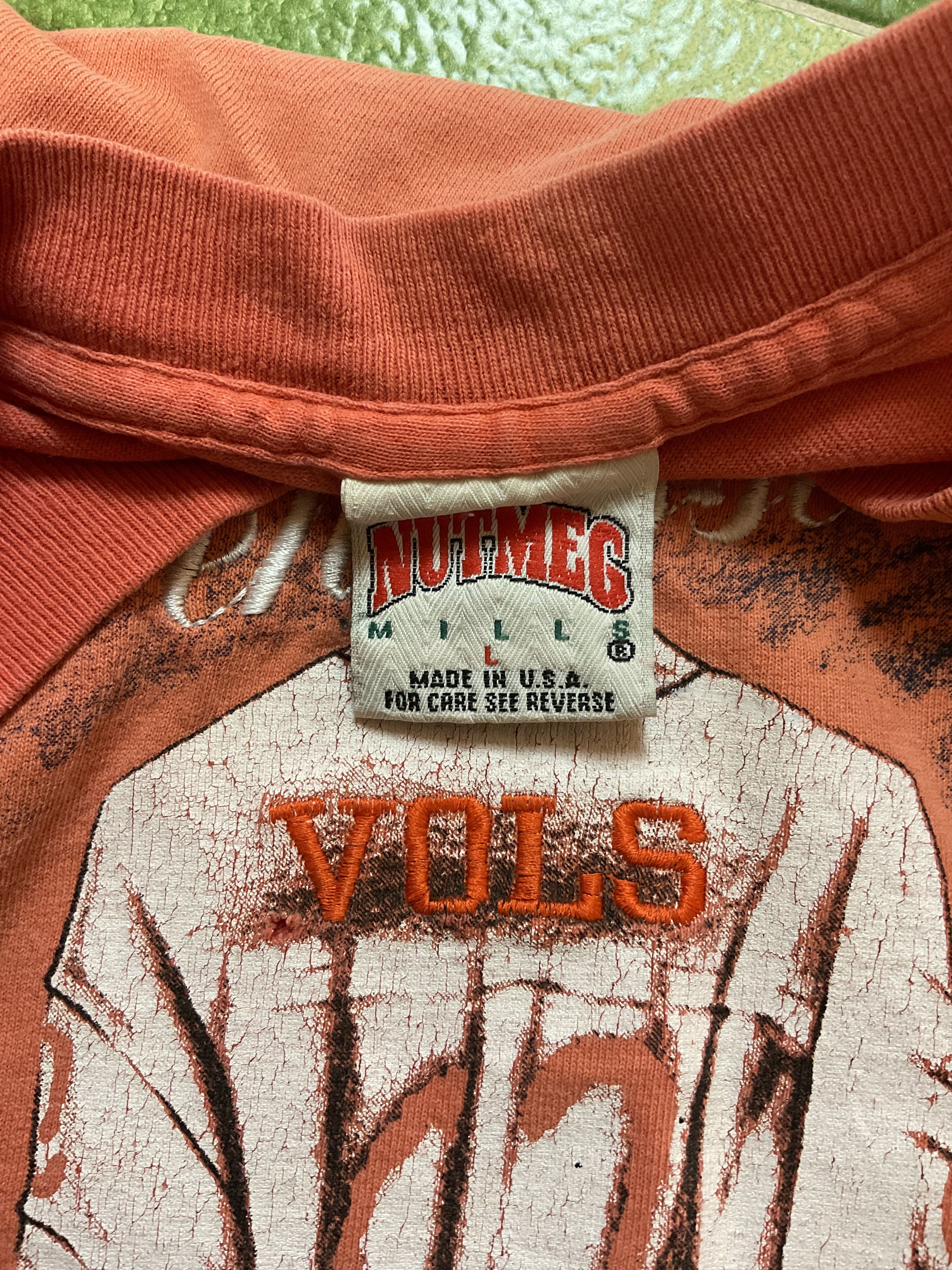 NCAA Vintage 90s Tennessee Volunteers football Vols T-Shirt Size US L / EU 52-54 / 3 - 5 Thumbnail