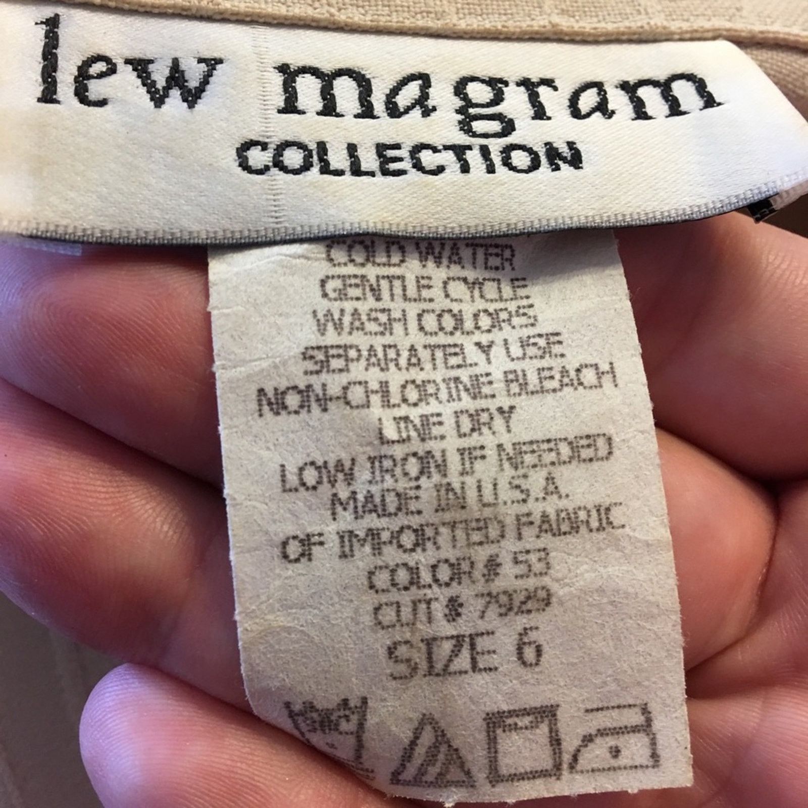 Vintage Lew Magram tan professional career skirt suit 6 Size M / US 6-8 / IT 42-44 - 8 Thumbnail