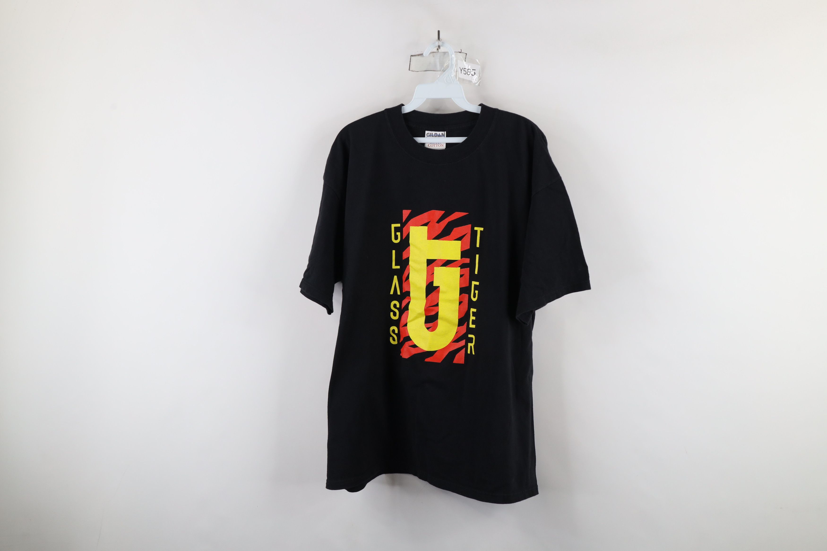 Vintage Vintage 90s Glass Tiger Band Short Sleeve T-Shirt Black Size US XL / EU 56 / 4 - 1 Thumbnail
