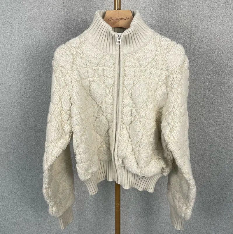 Dior Dior Cream Wool Women's Jacket 0089 Size XS / US 0-2 / IT 36-38 - 1 Thumbnail
