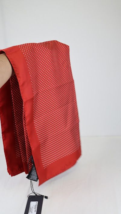 Saint Laurent Paris o1rshd1 Size: OS / Carre Pois Rouge Twill Scarf in Red Size ONE SIZE - 3 Thumbnail