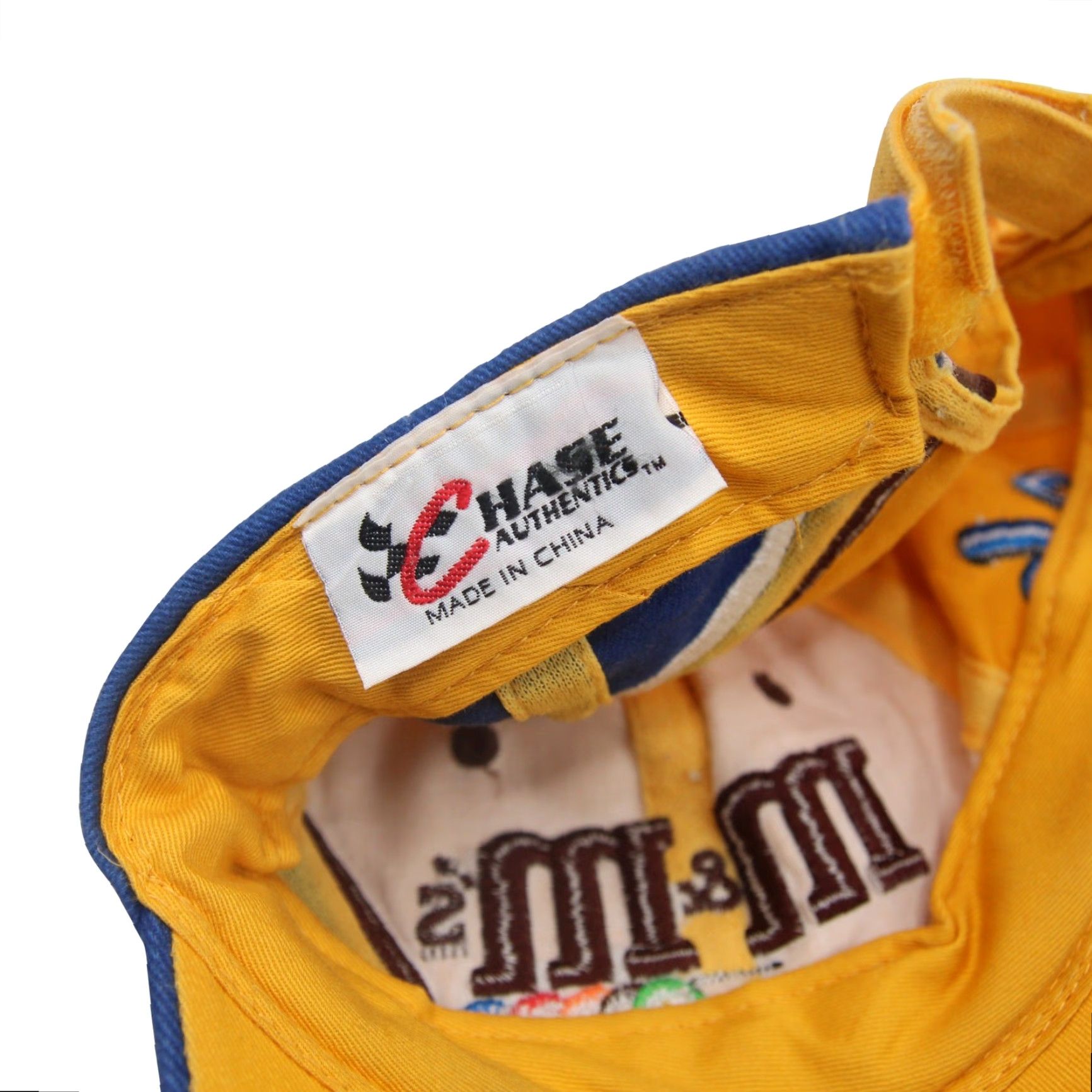 Chase Authentics VINTAGE Chase Authentics M&Ms Racing Team Split Hat Yellow Size ONE SIZE - 7 Thumbnail