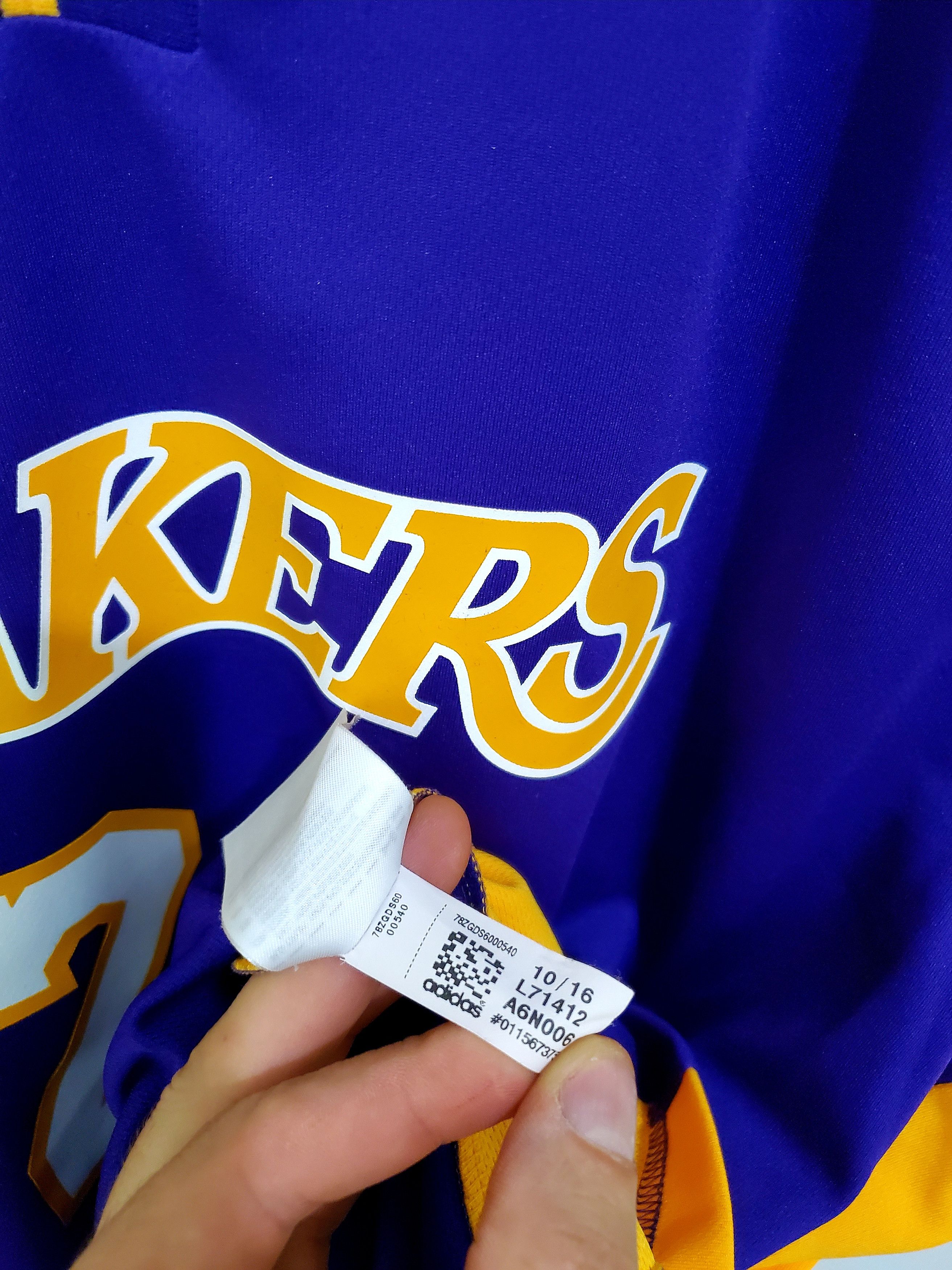 Adidas × NBA LOS ANGELES LAKERS #24 KOBE BRYANT jersey New condition Xl Size US XL / EU 56 / 4 - 5 Thumbnail